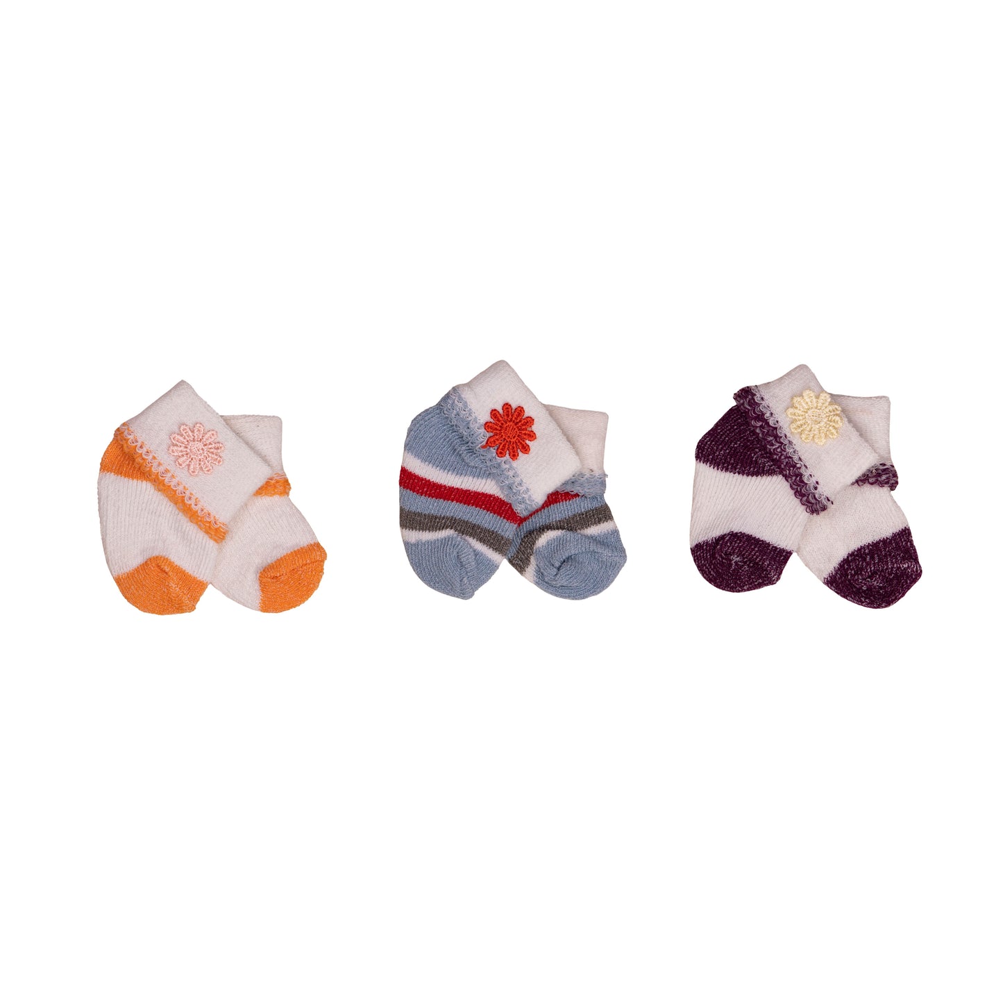 Baby Socks Pack Of Three — 0-3 M