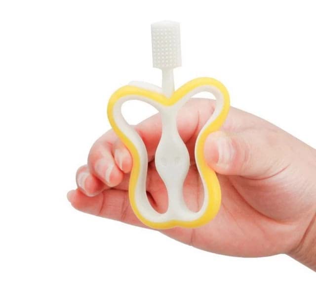 AppleGrip Baby Silicone Toothbrush – Soft Bristle Design – Baby Oral Care