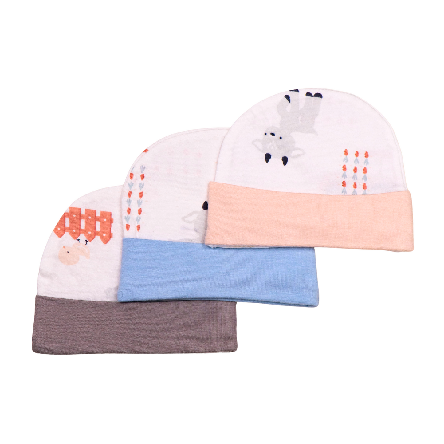 Cozy Baby Caps - Set of 3
