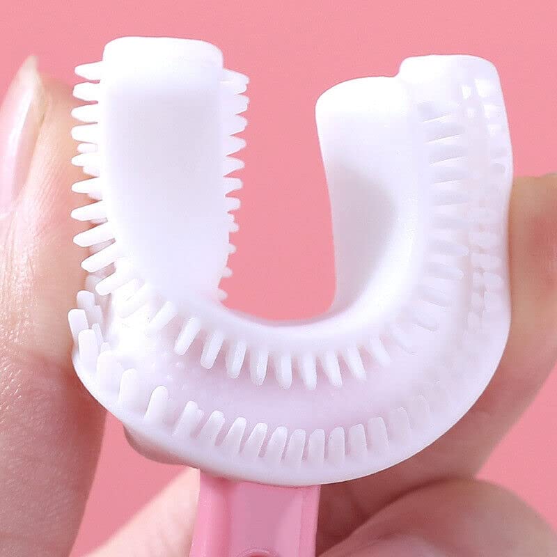 U-Shaped Baby Toothbrush – Soft Silicone with Heart Grip – Baby Oral Care