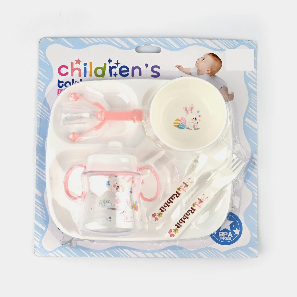 5-Piece Baby Dinnerware Set – BPA-Free Divided Plate Tableware For Babies