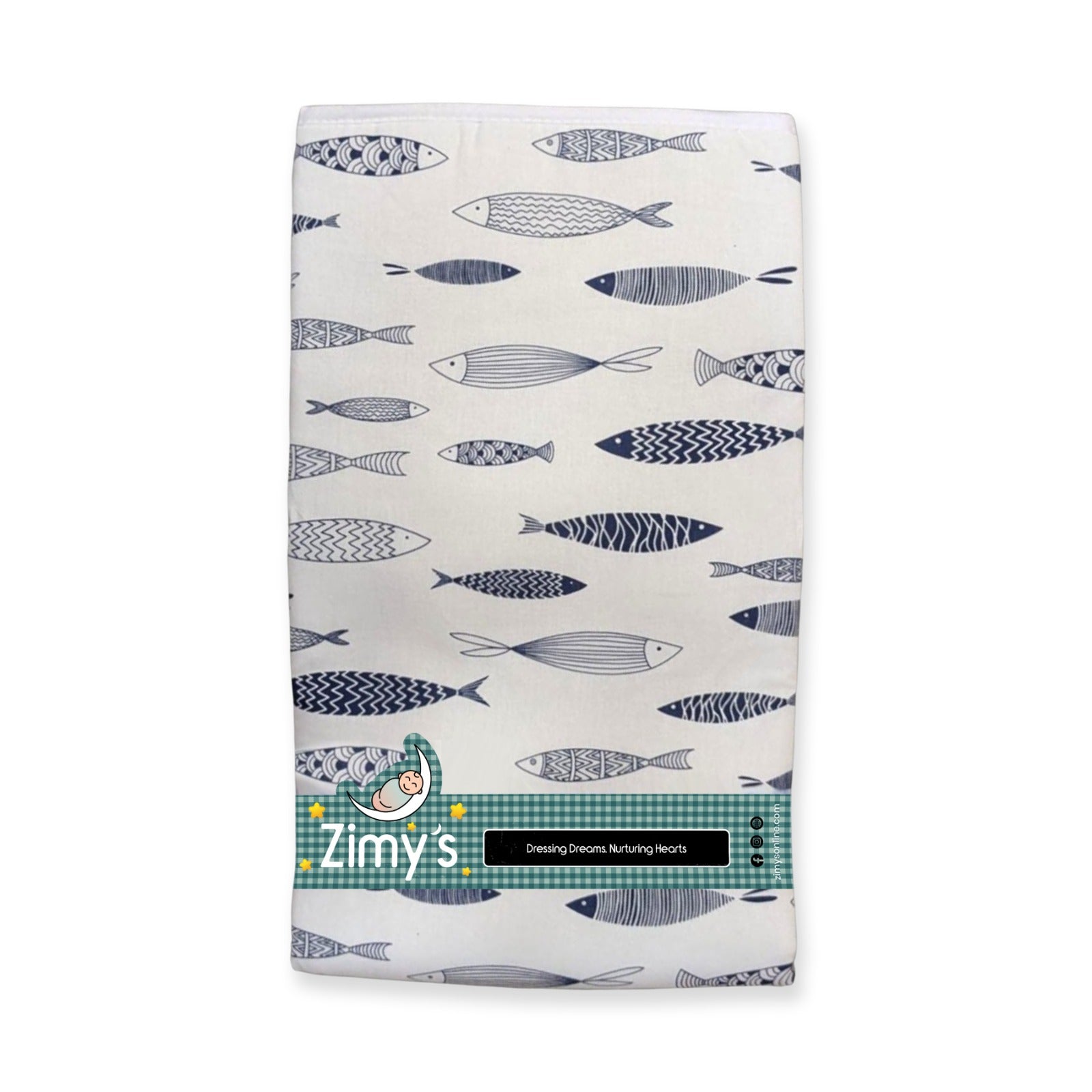 Waterproof Diaper Changing Sheet – Marine-Inspired Fish (22x28 Inches)