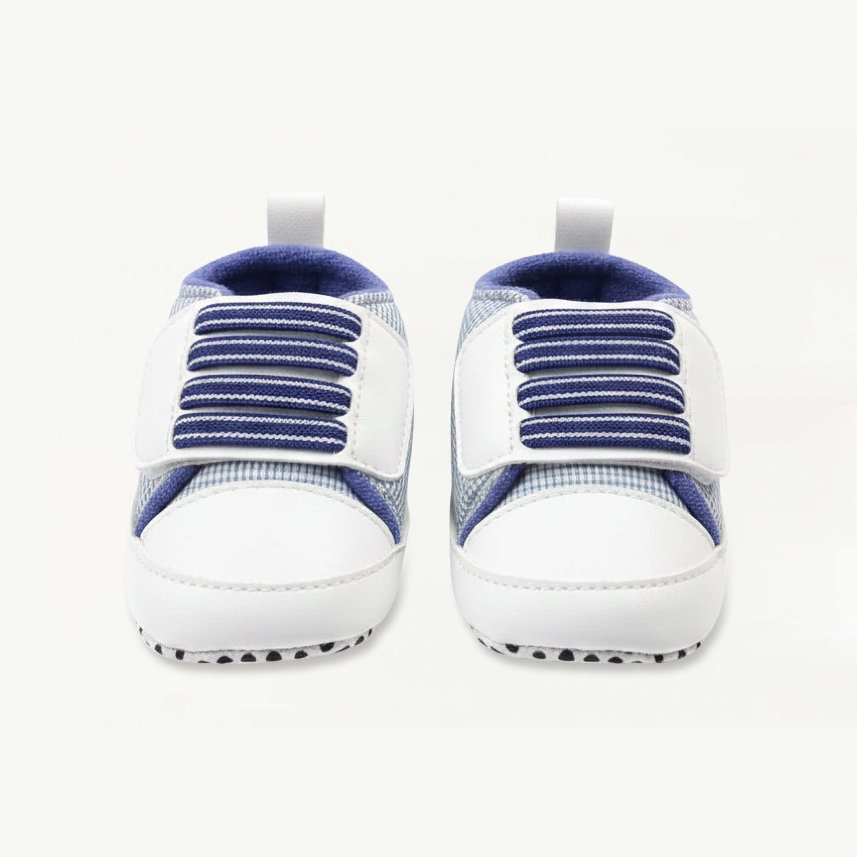 Baby Soft Sole Sneakers – Classic Blue Checks