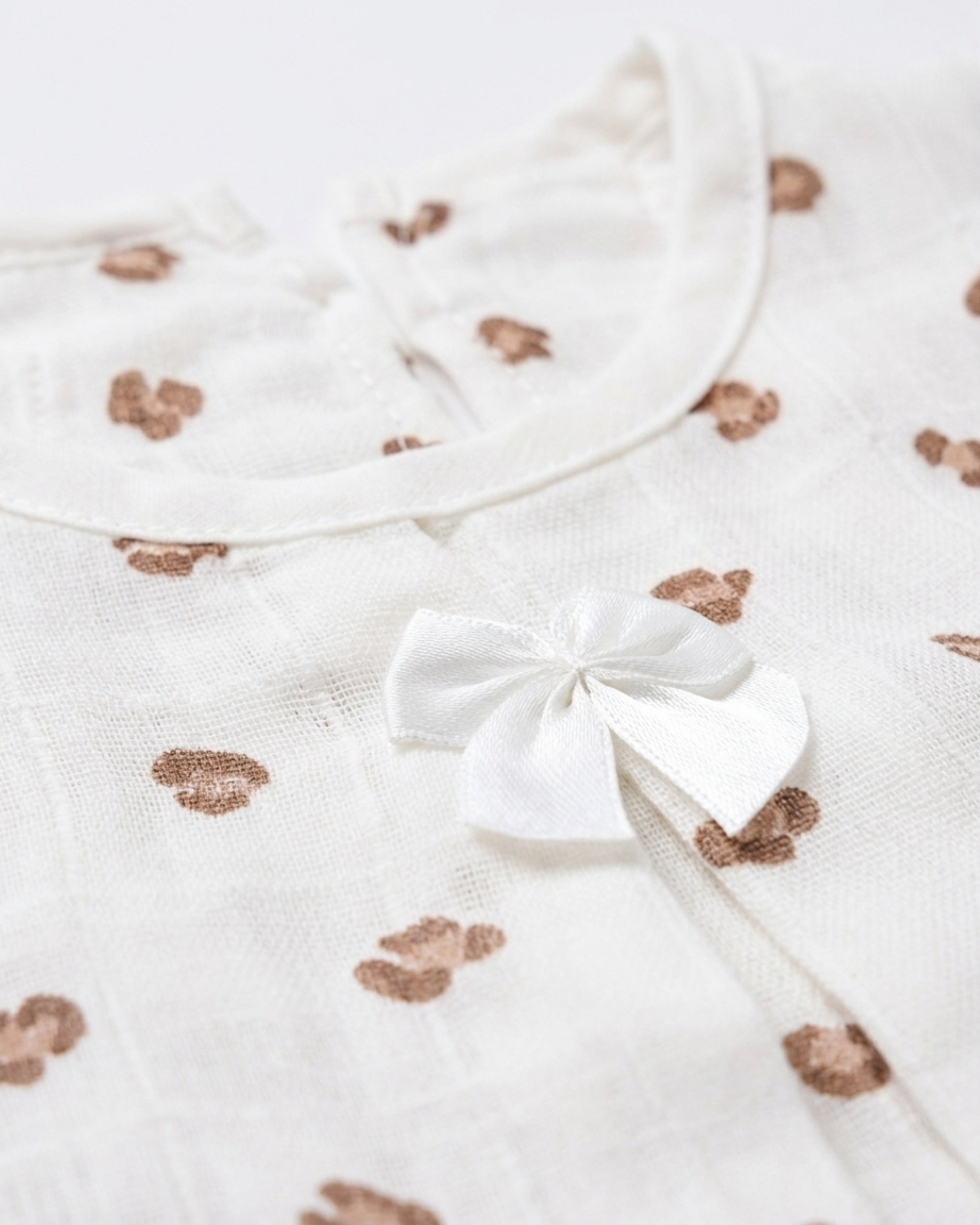 3-Piece Muslin Frock Set - Blush Meadow