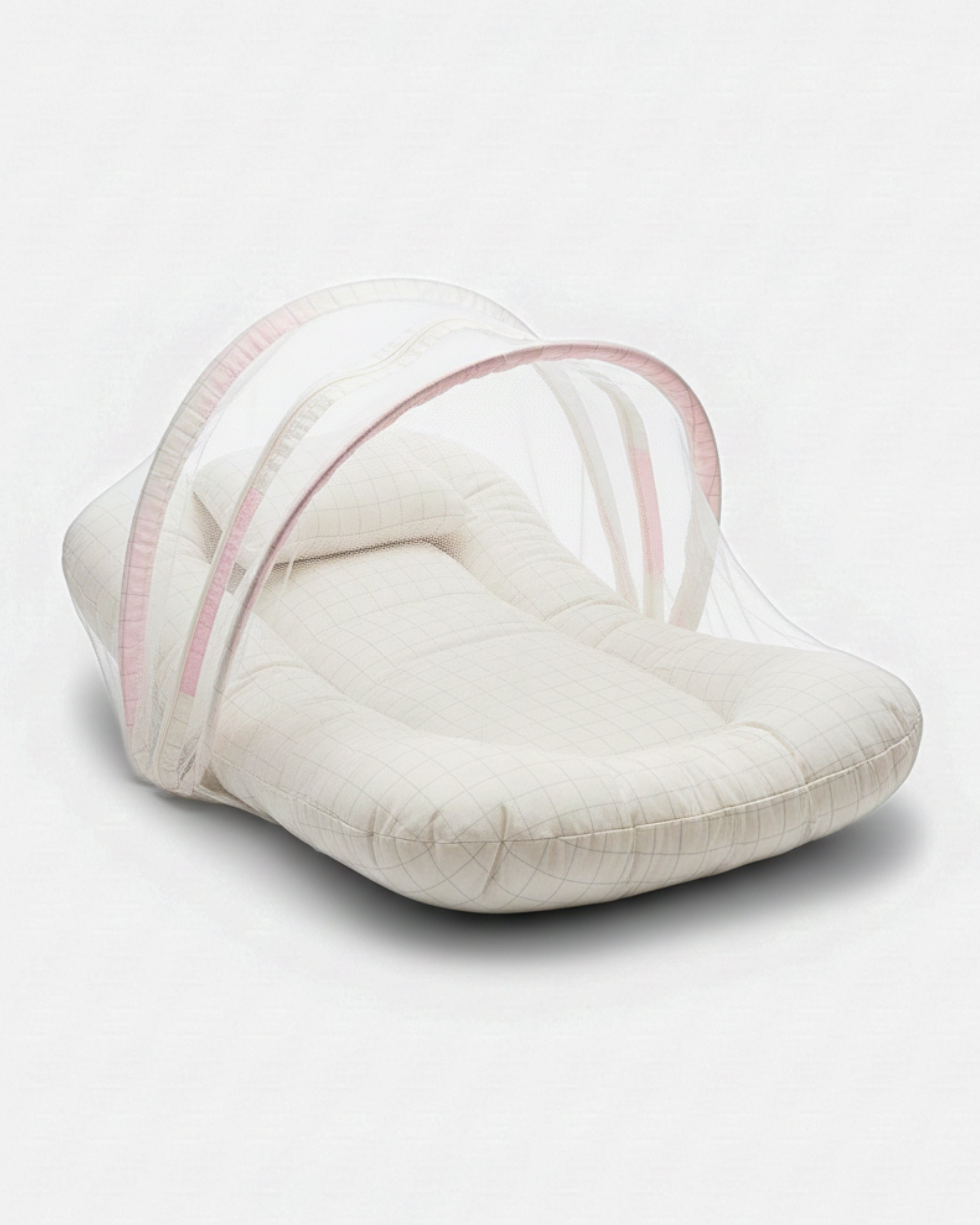 Carry Nest 2 Piece - Baby Sleeping Bag - Bed With Net (Grey Checks)