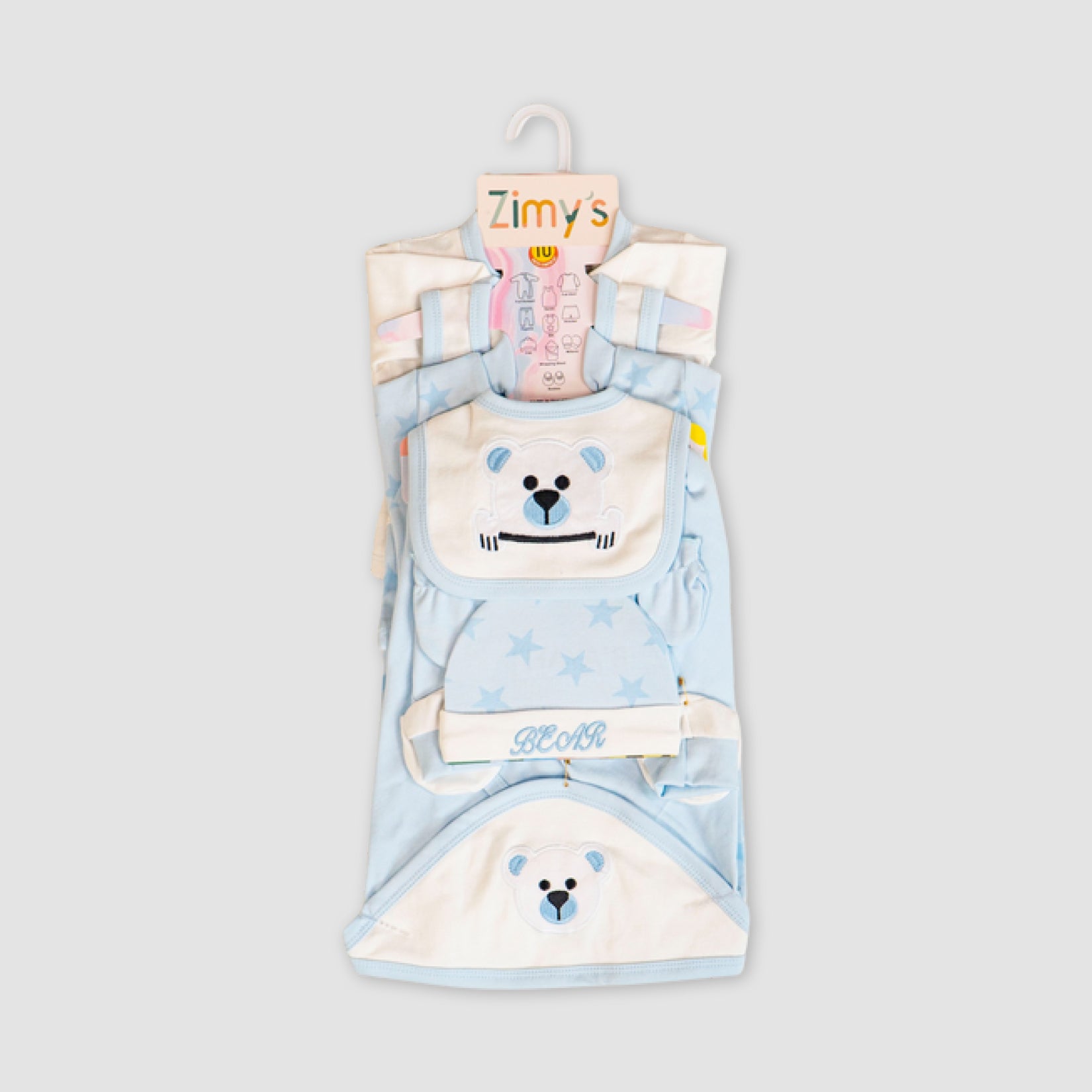 Interlock Fabric - Cute Bear (Blue) – Newborn 10 PC Starter Set