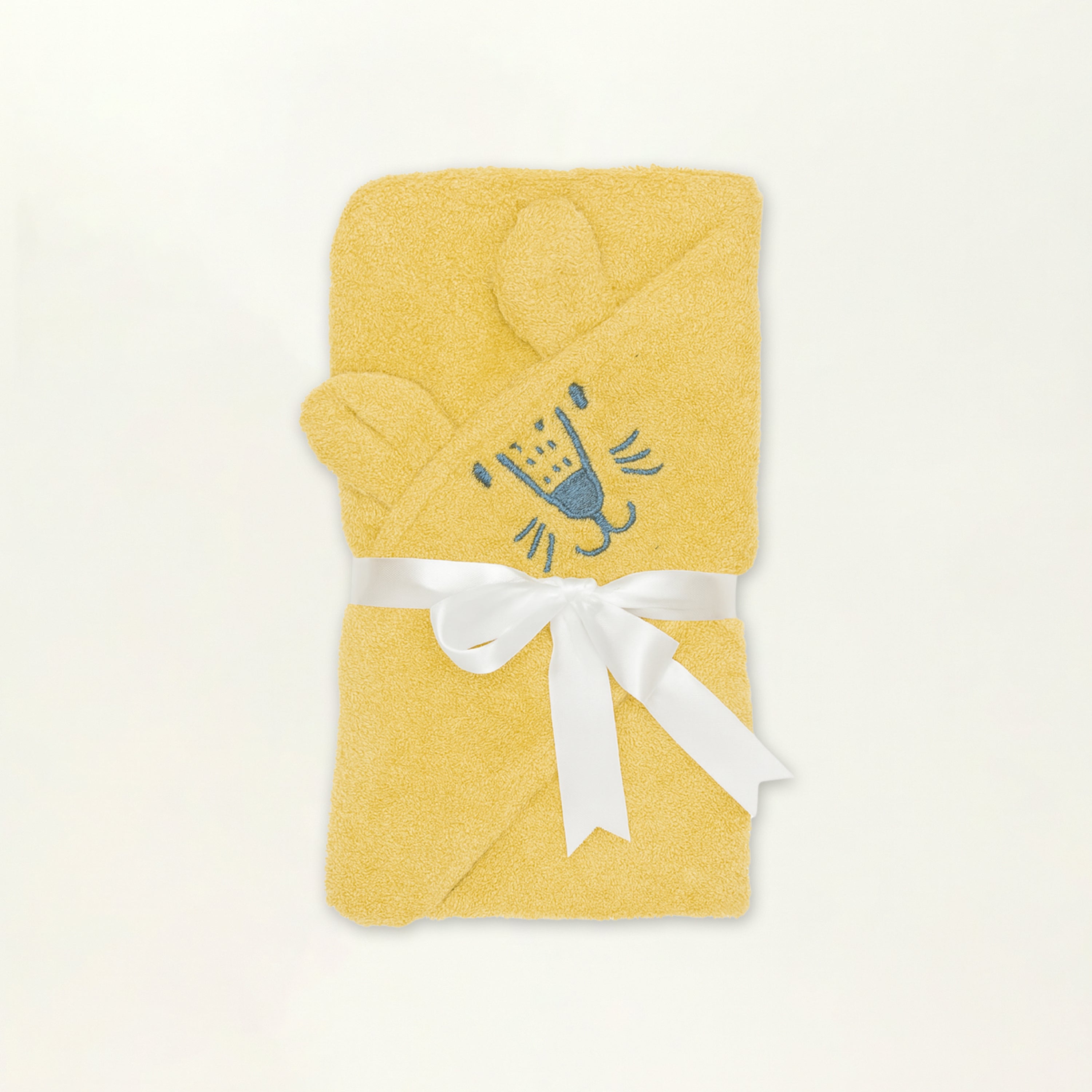 Baby Hooded Bath Cape - Baby Bath Wrap (Snuggle Lion)