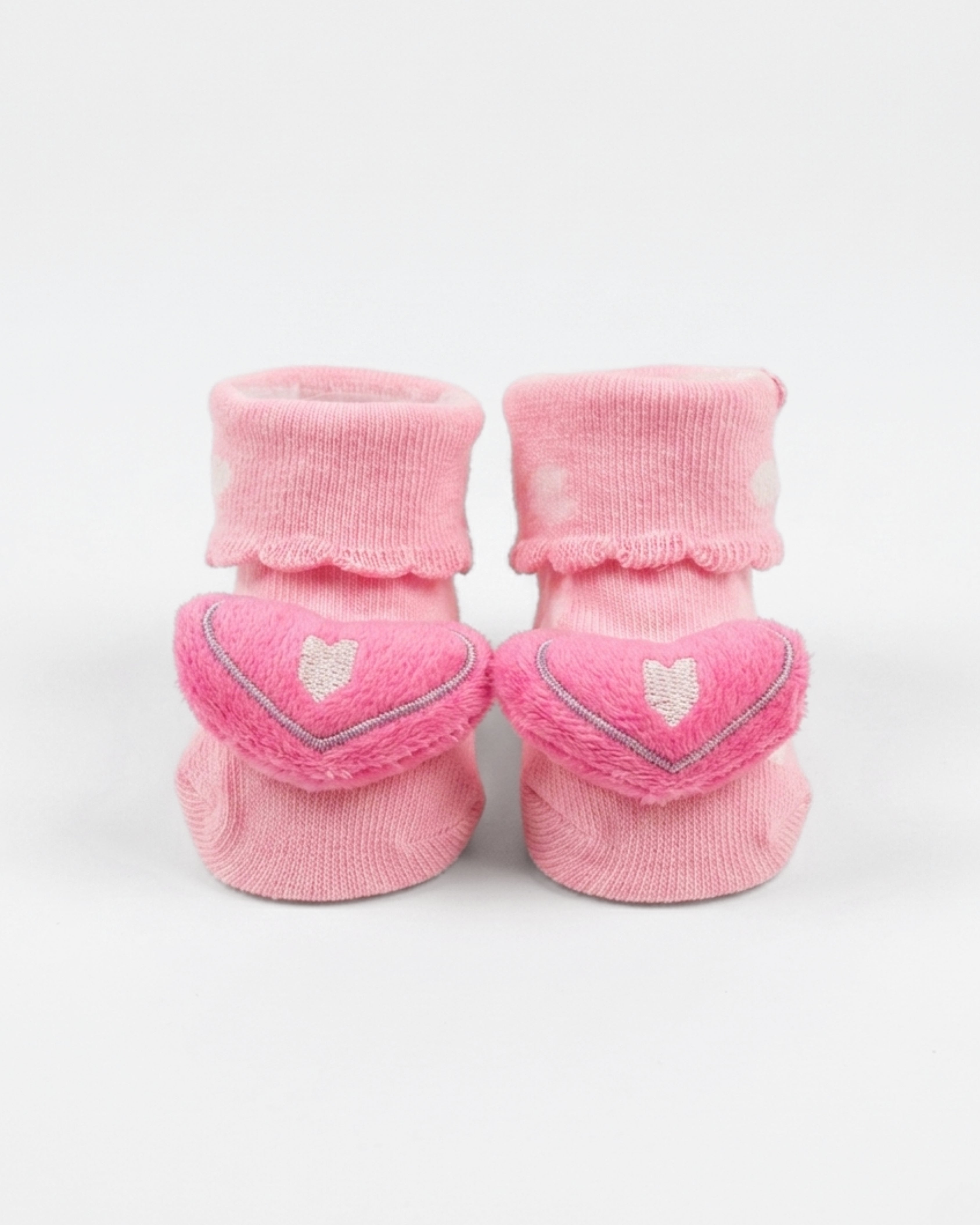 Baby Booties – Infant Soft Socks (Pink Heart)