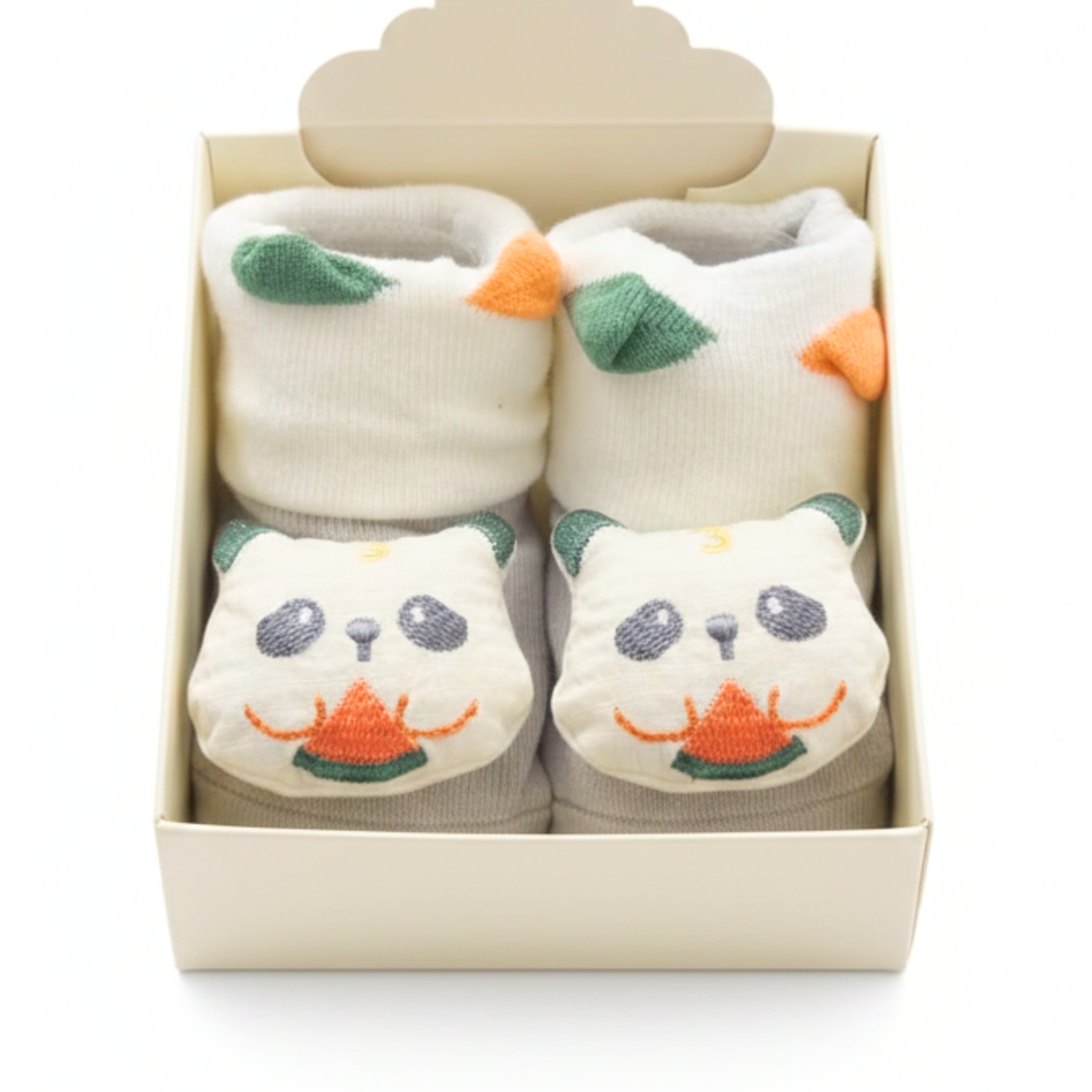 Baby Booties – Infant Soft Socks (Grey Panda)