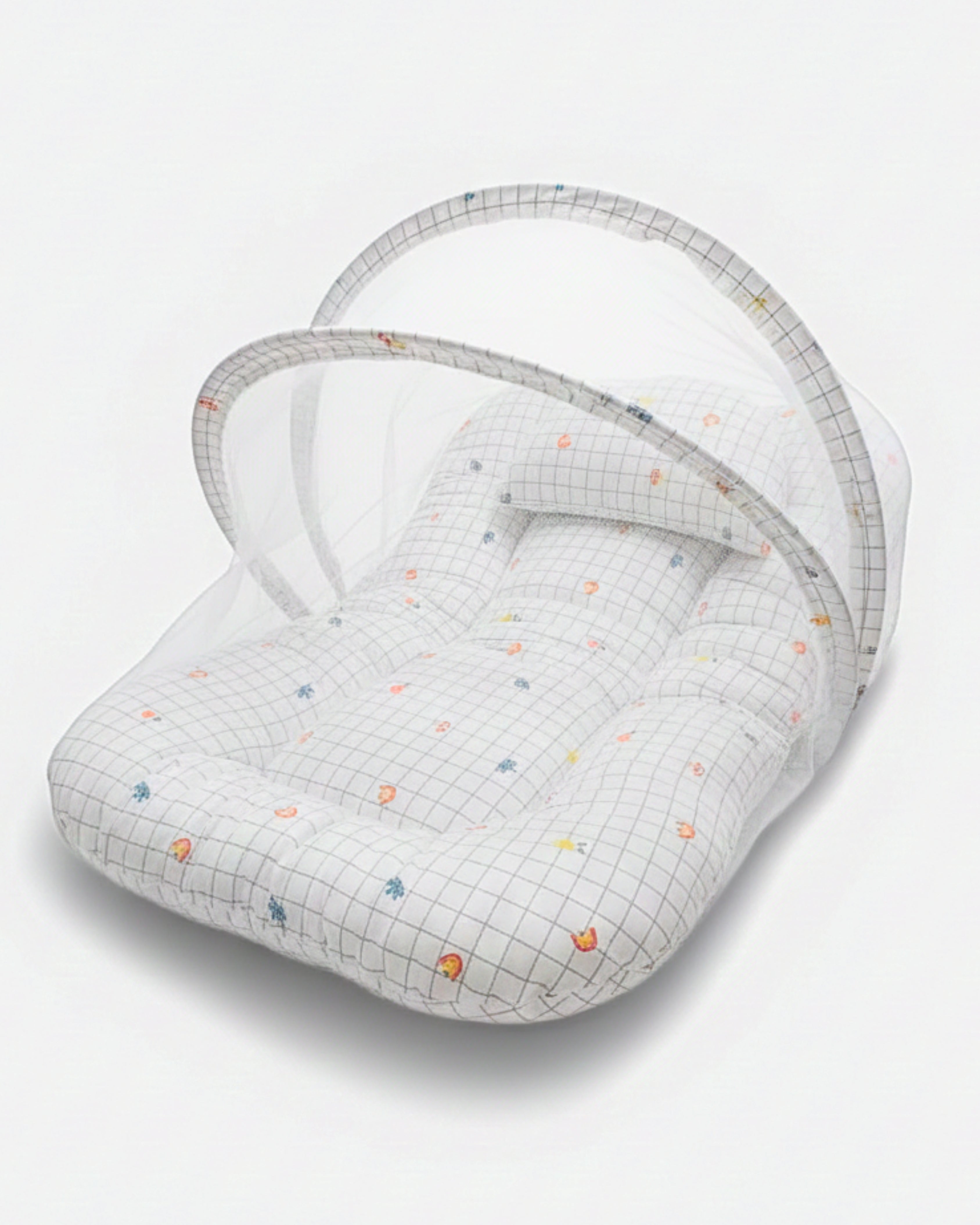 Carry Nest 2 Piece - Baby Sleeping Bag - Bed With Net (Nature Grid)