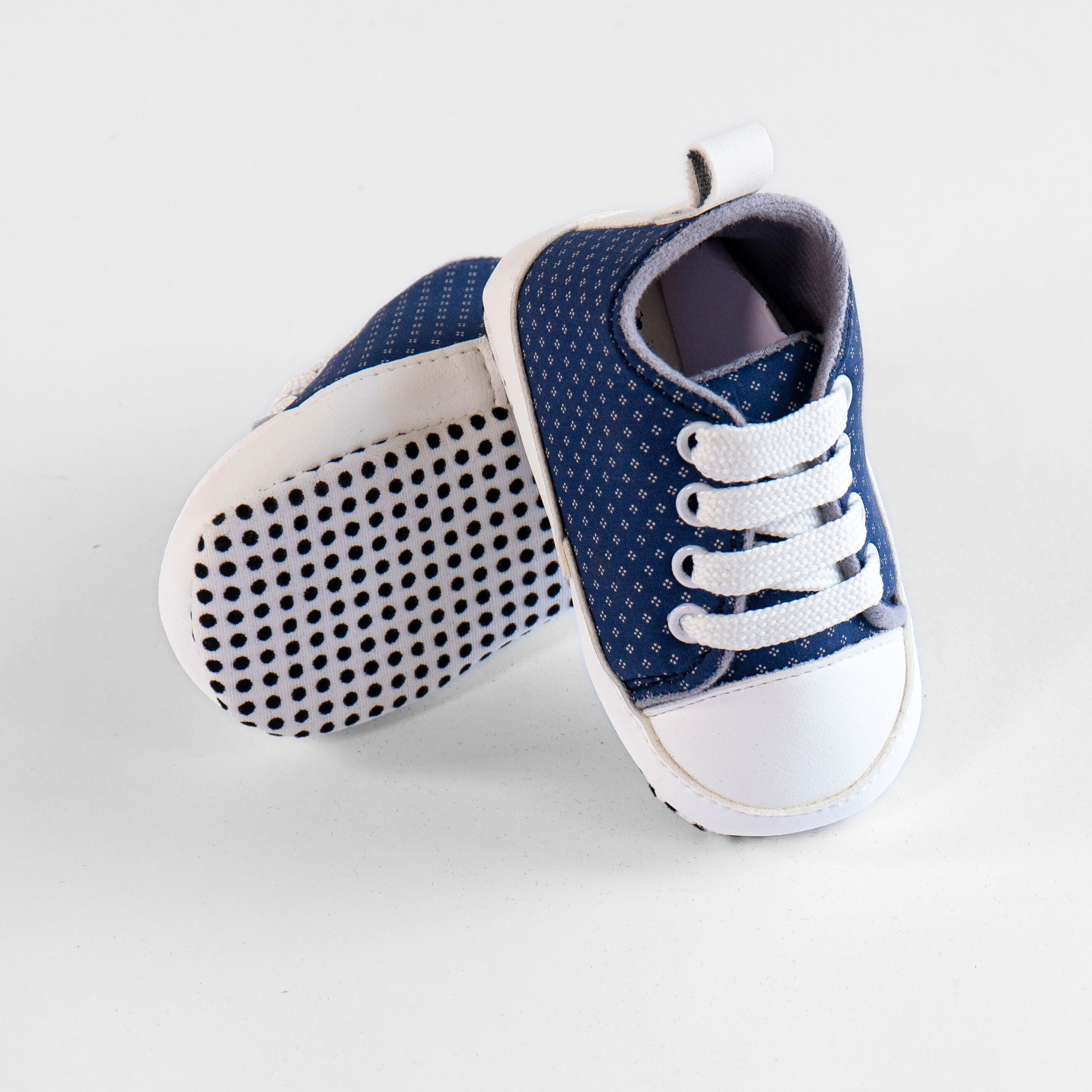 Baby First Walkers – Classic Navy Dots