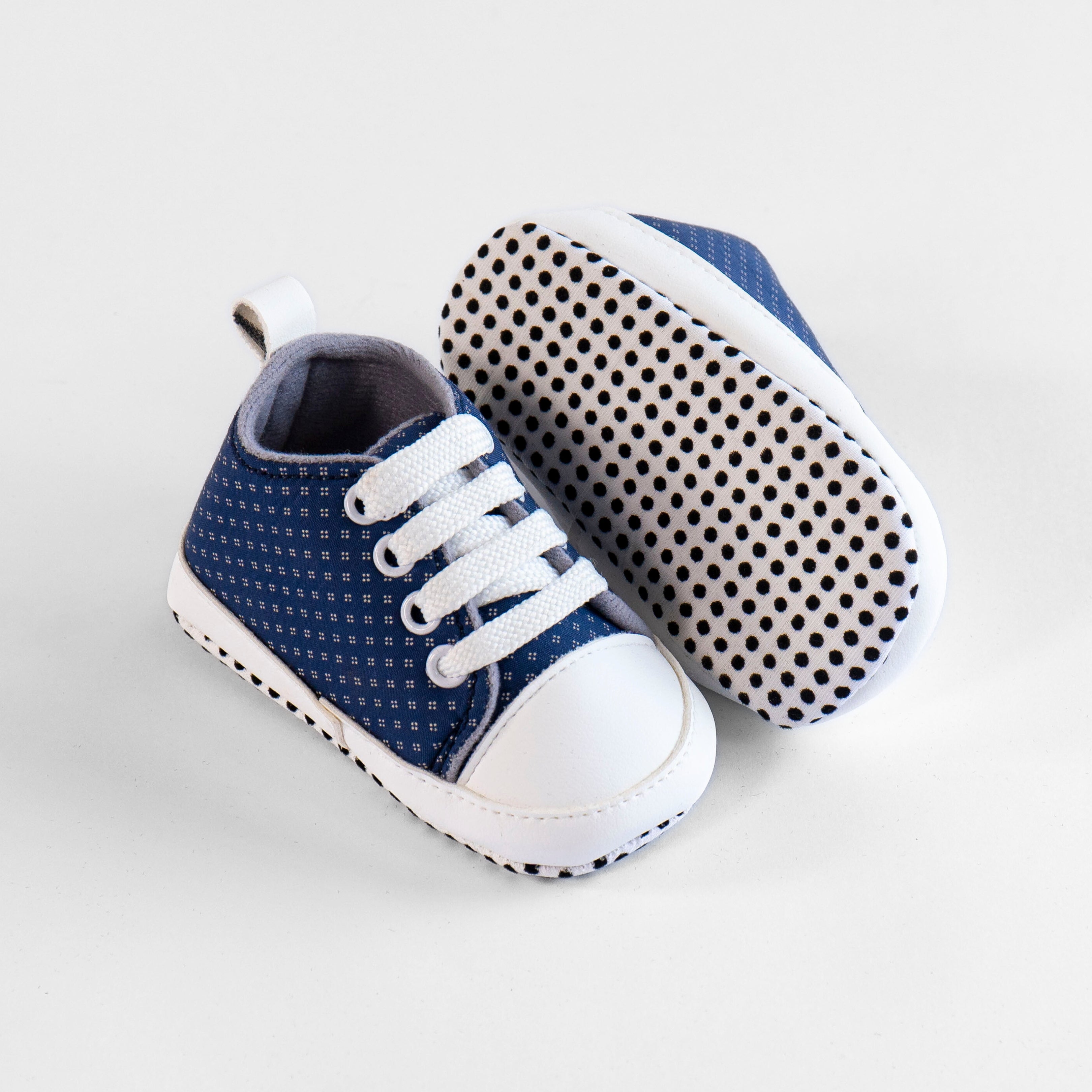 Baby First Walkers – Classic Navy Dots