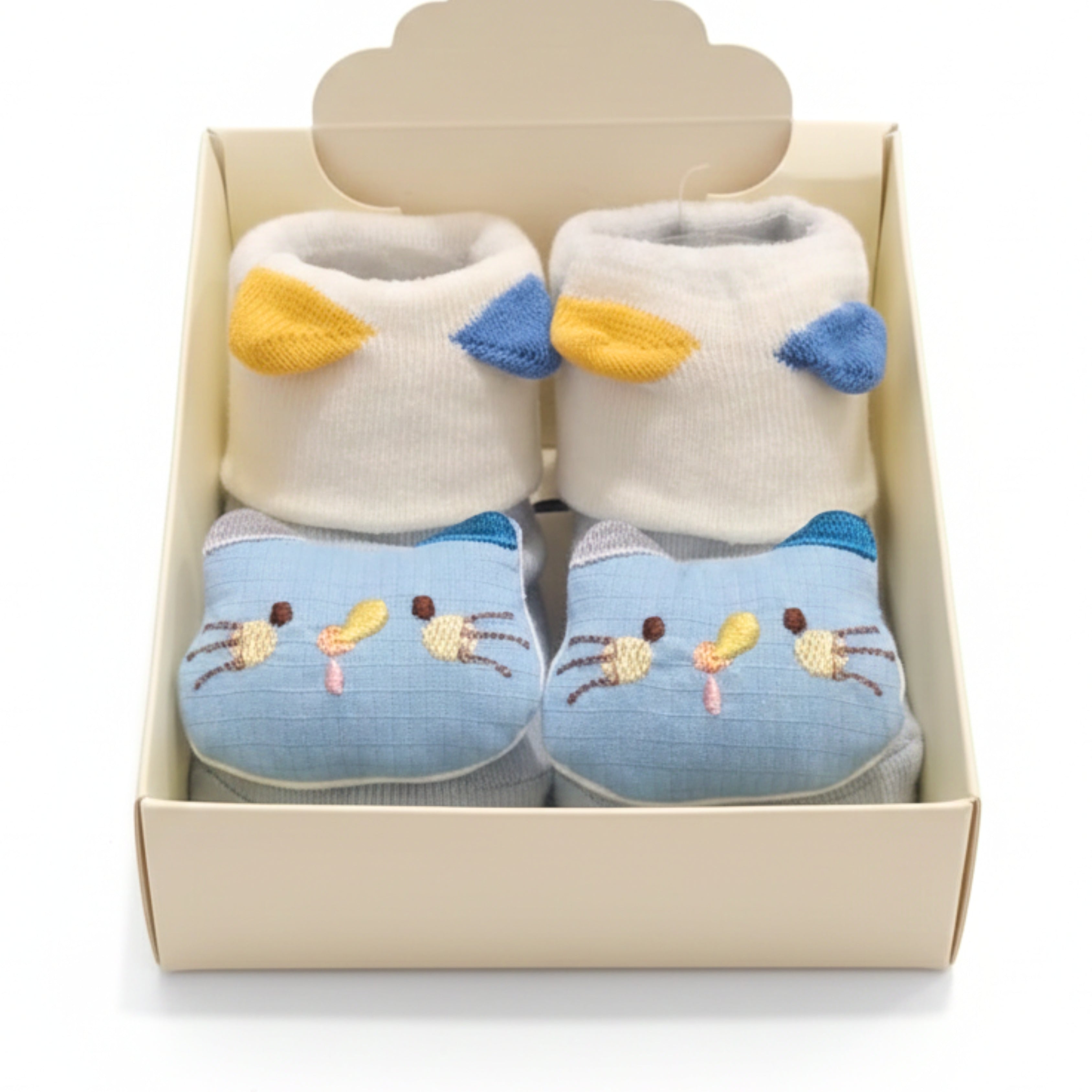 Baby Booties – Infant Soft Socks (Sky Cat)
