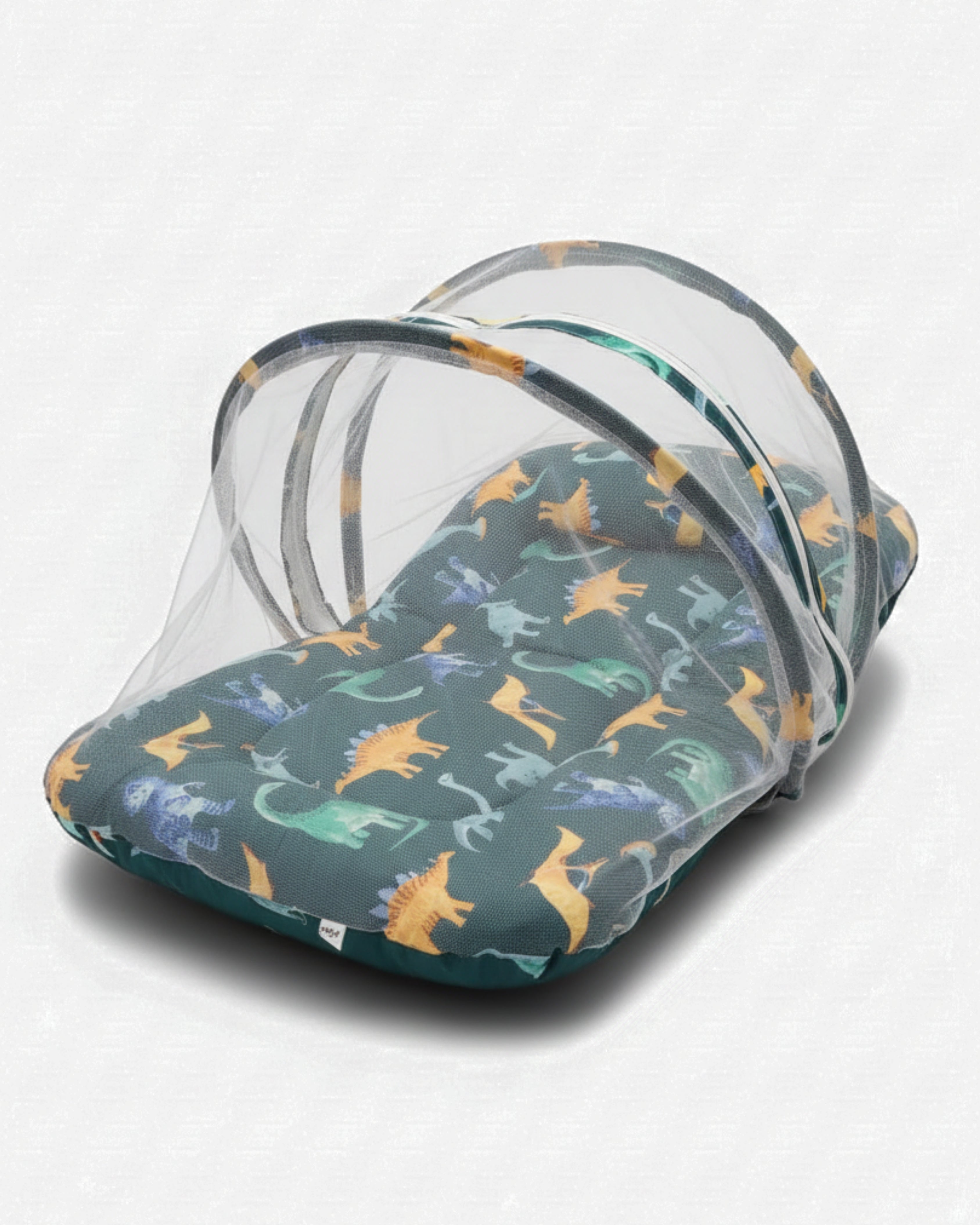 Carry Nest 2 Piece - Baby Sleeping Bag - Bed With Net (Green Dino)