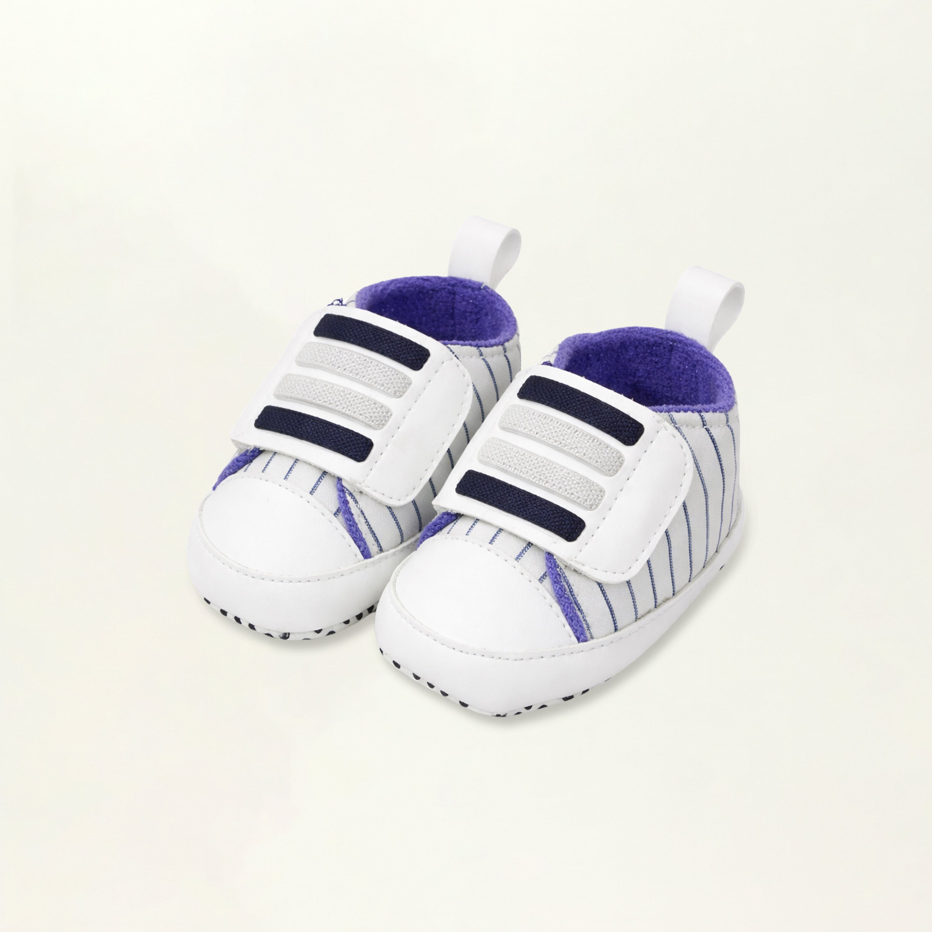 Baby Soft Sole Sneakers – Navy stripes