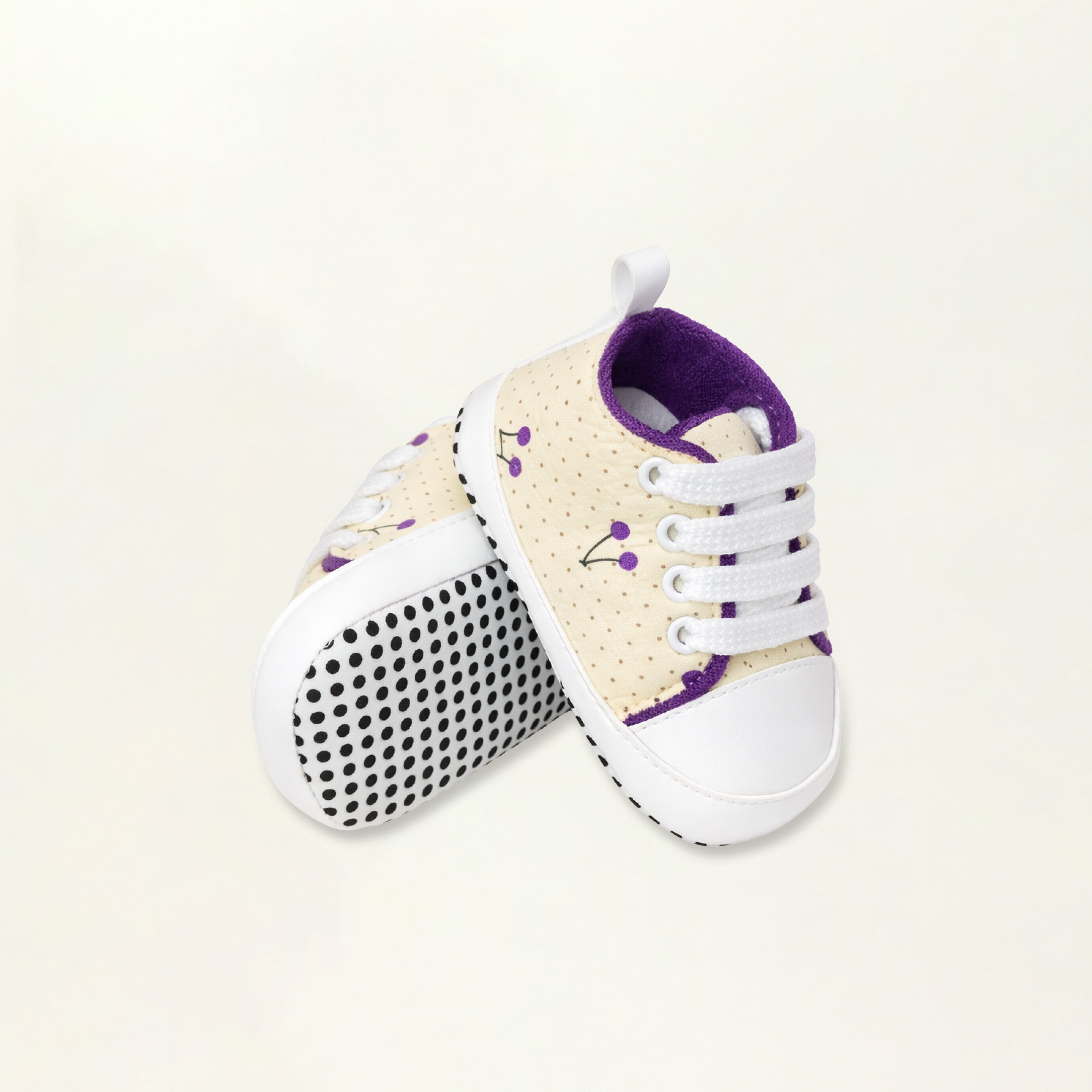 Baby Soft Sole Sneakers – Purple Cherry