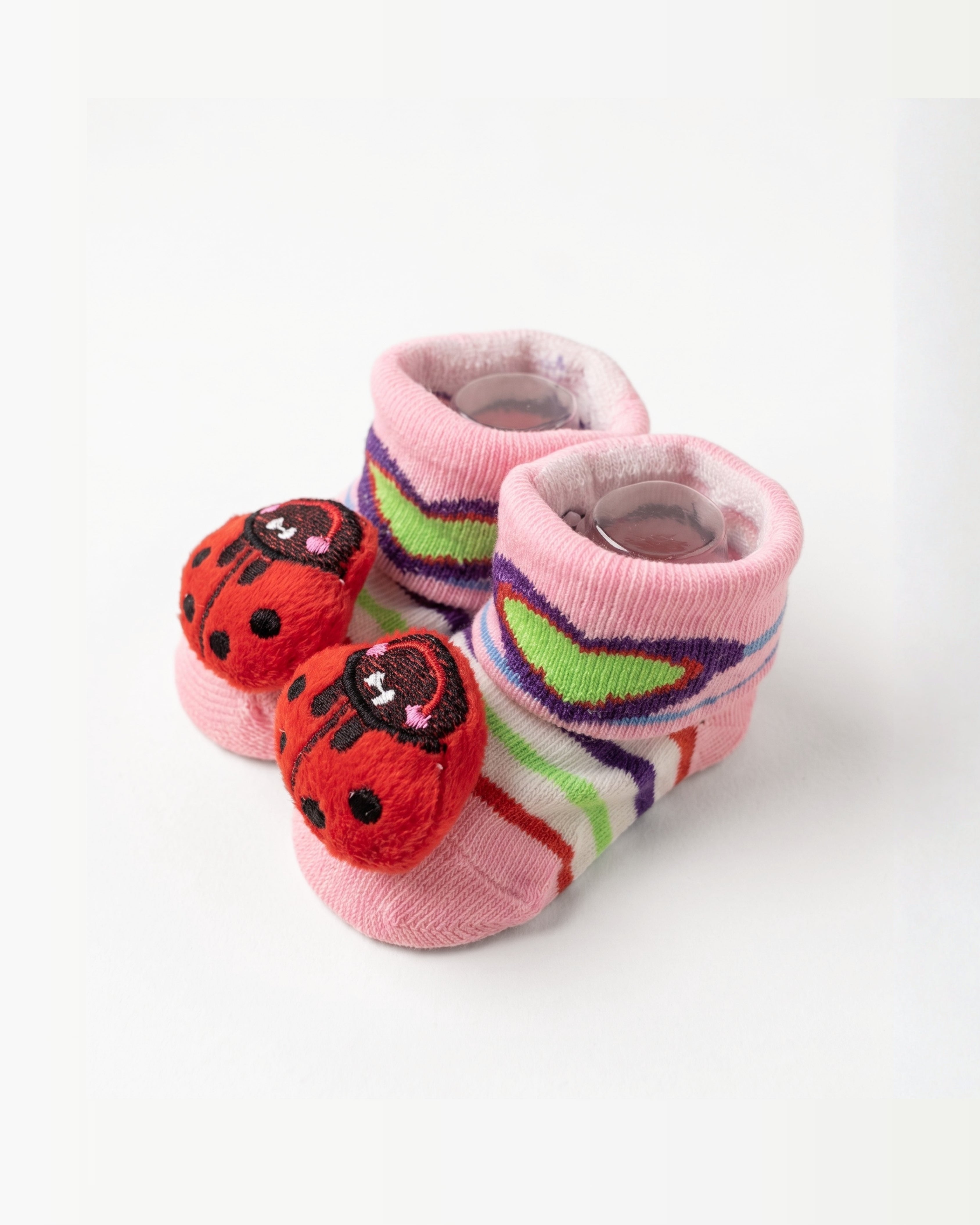 Baby Booties – Infant Soft Socks (Red Ladybug)