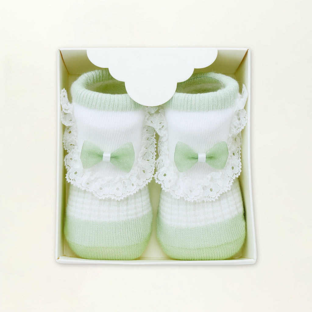 Baby Booties – Infant Soft Socks (Mint Green)