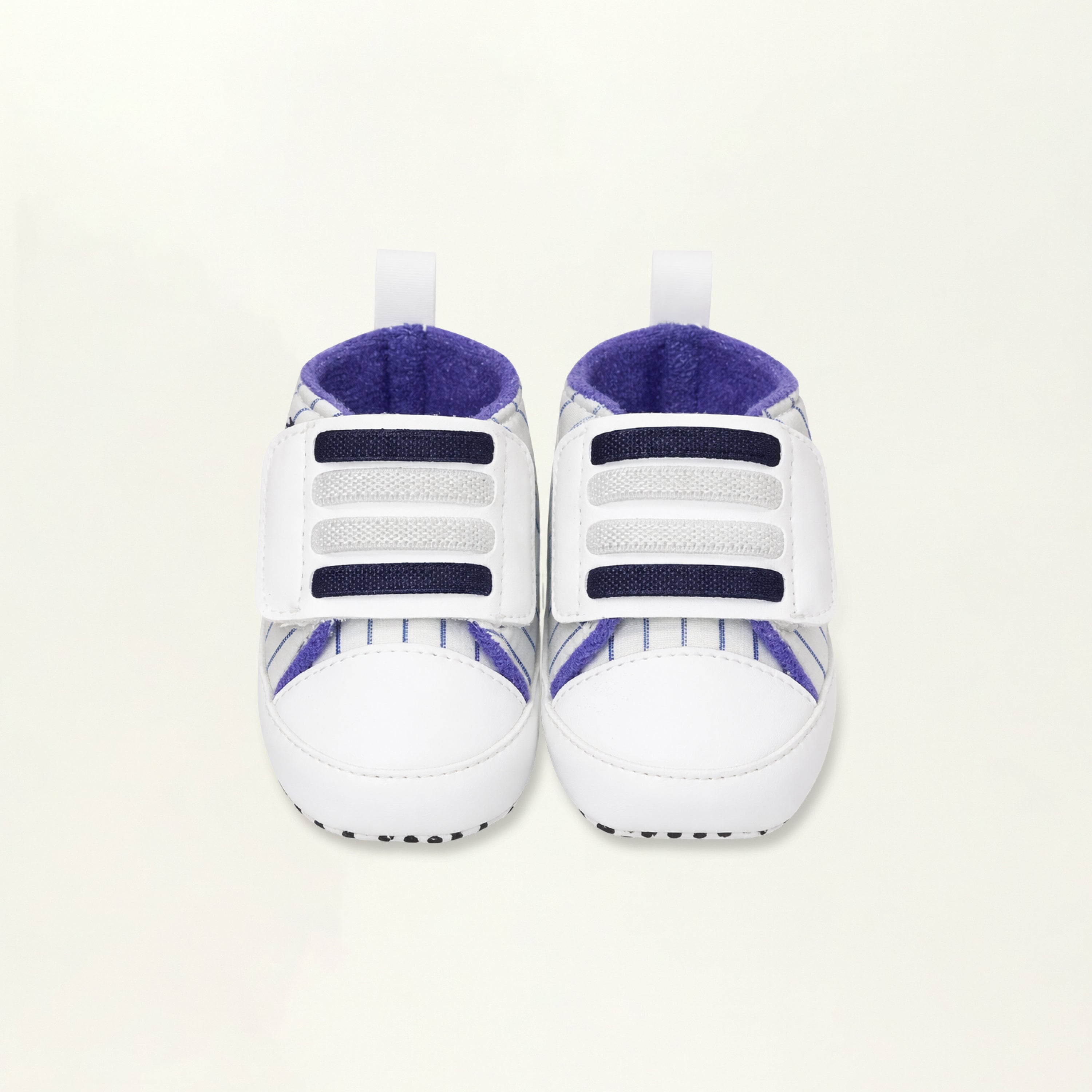 Baby Soft Sole Sneakers – Navy stripes
