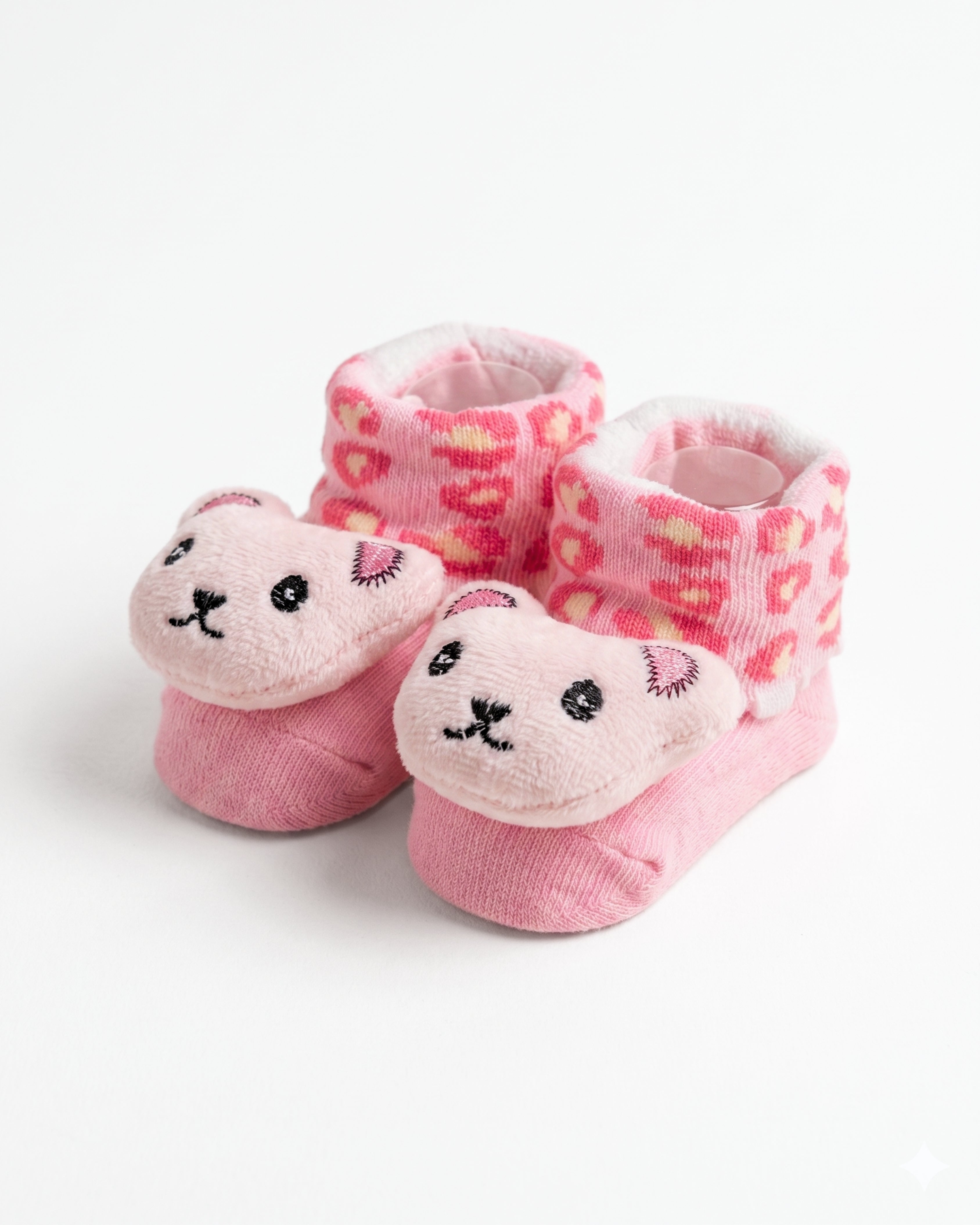 Baby Booties – Infant Soft Socks (Blush Bear)