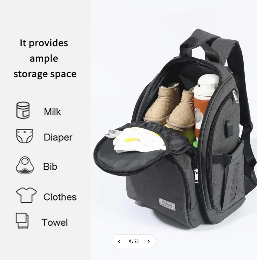 Baby Diaper Bag - Nursery Travel Bag - (Cybee)