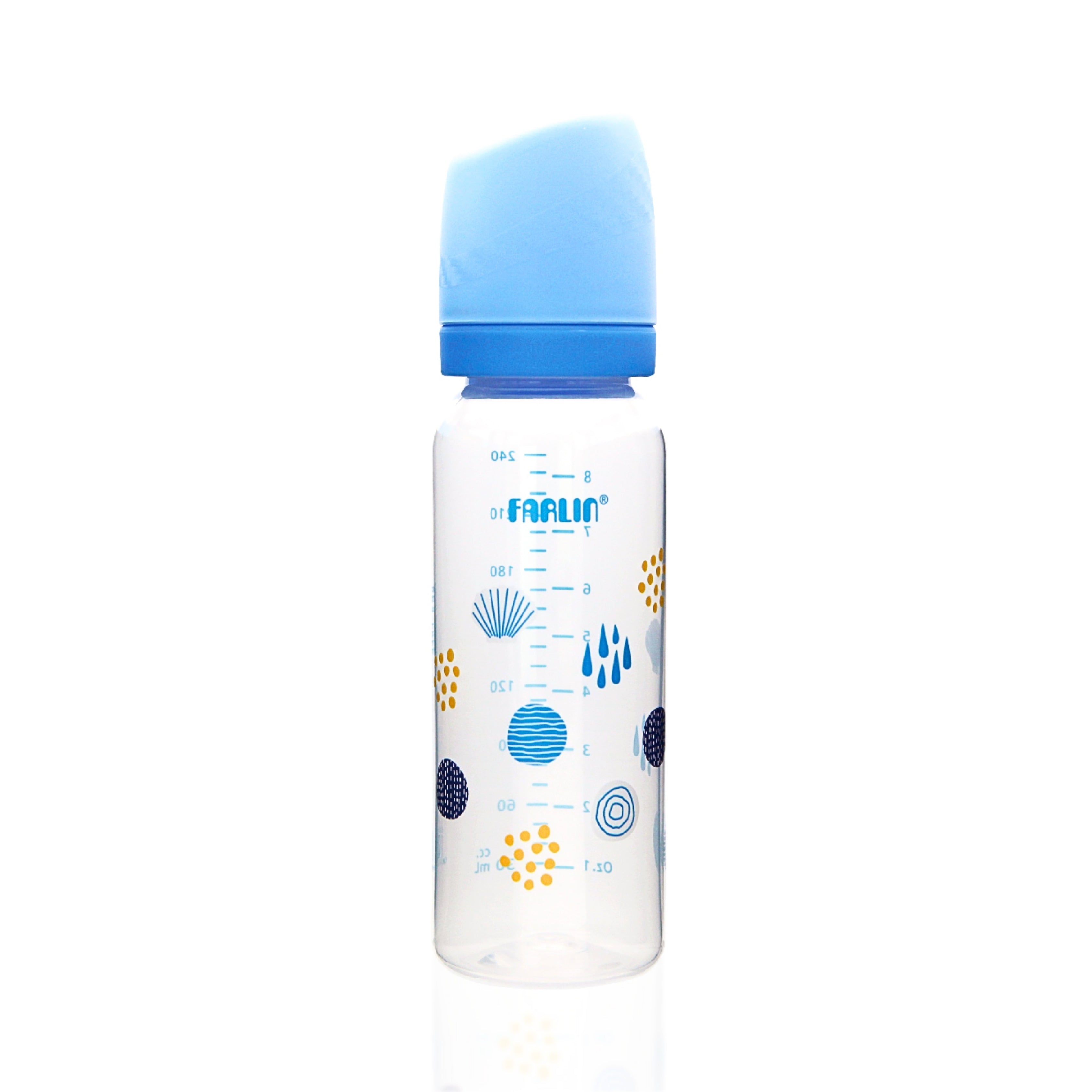 Farlin 240ml Standard Neck Baby Feeding Bottle with Anti-Colic System (3M+)