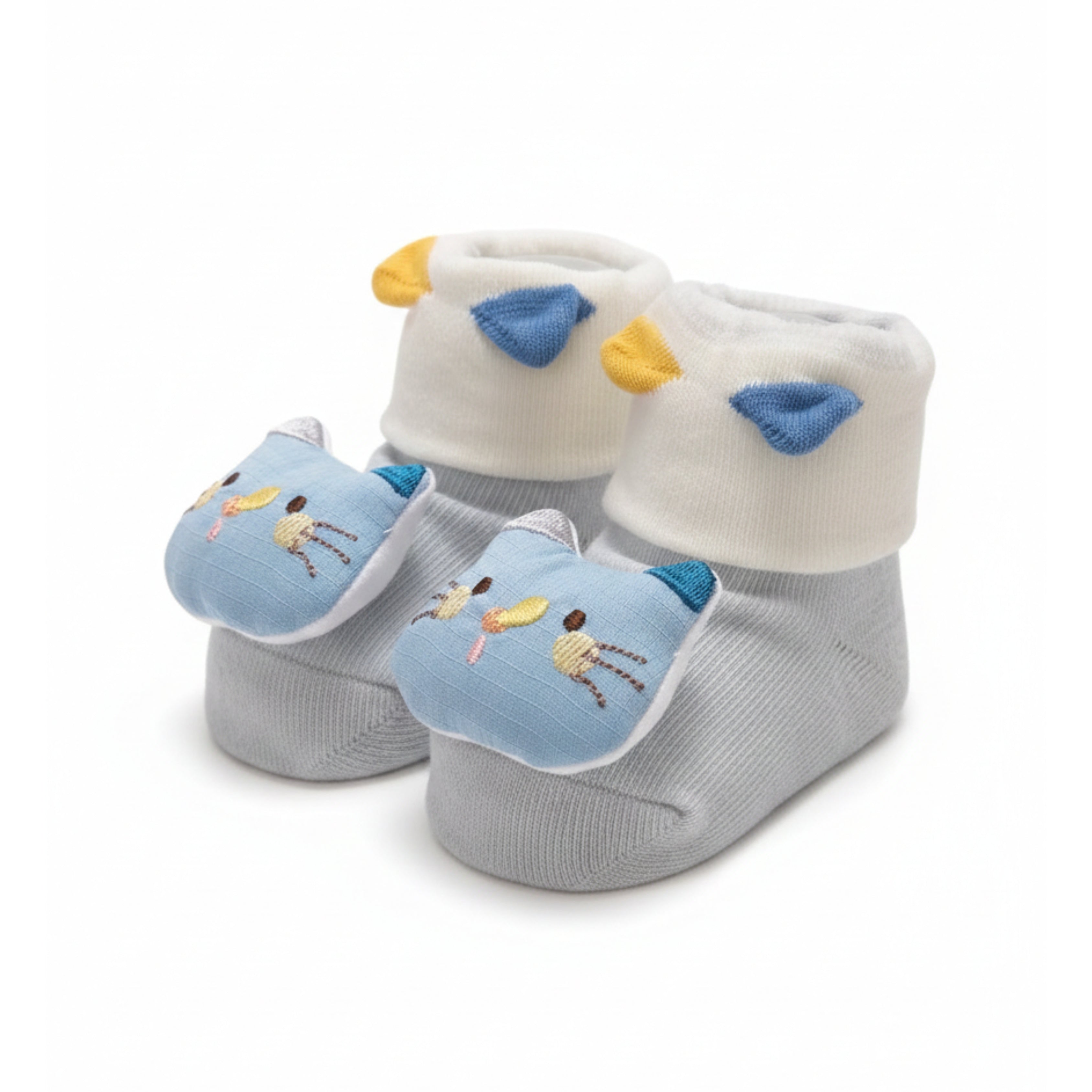 Baby Booties – Infant Soft Socks (Sky Cat)