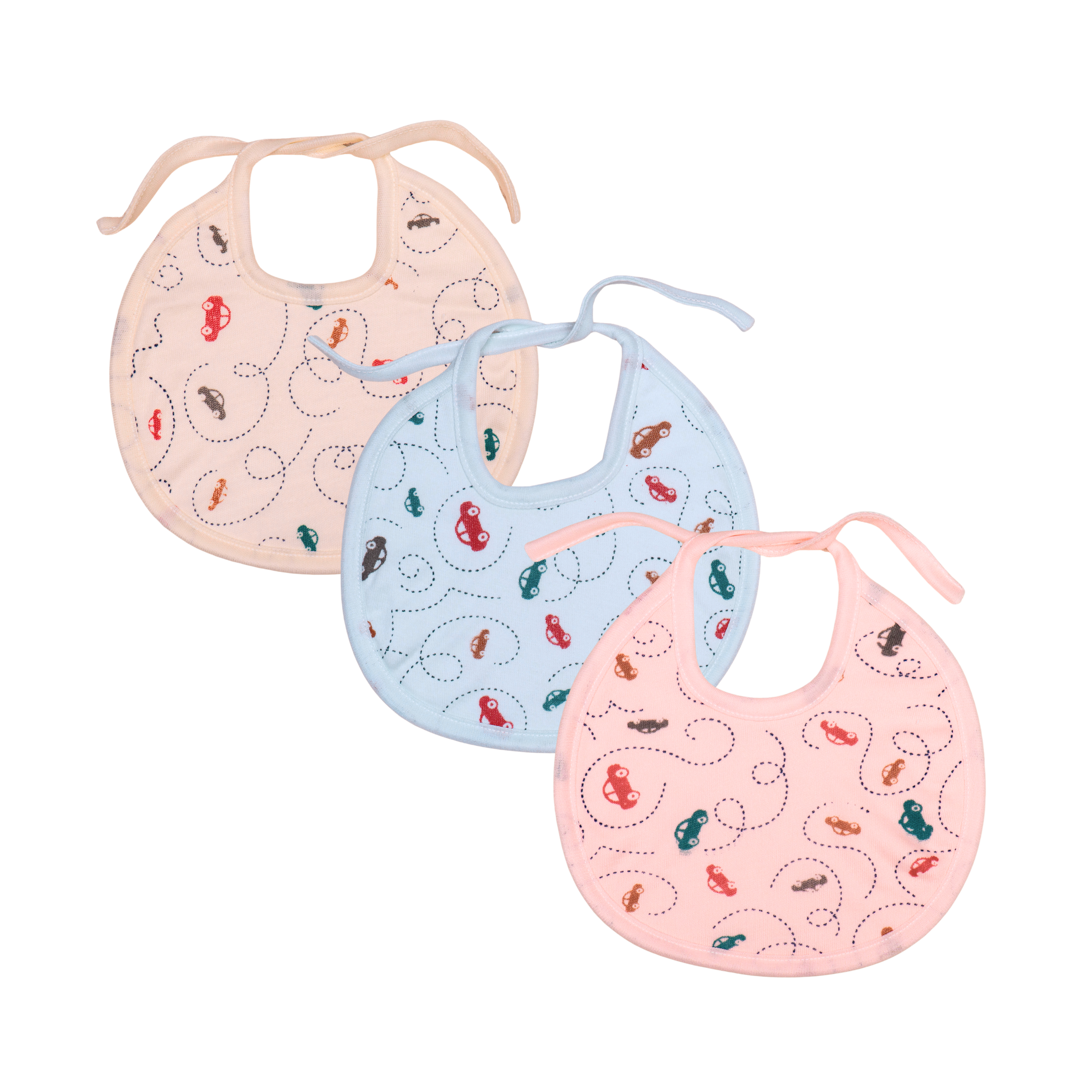 Pack of 3 | Baby Bibs – Medium Size, Soft Cotton, Feeding Bib Set for Infants & Toddlers