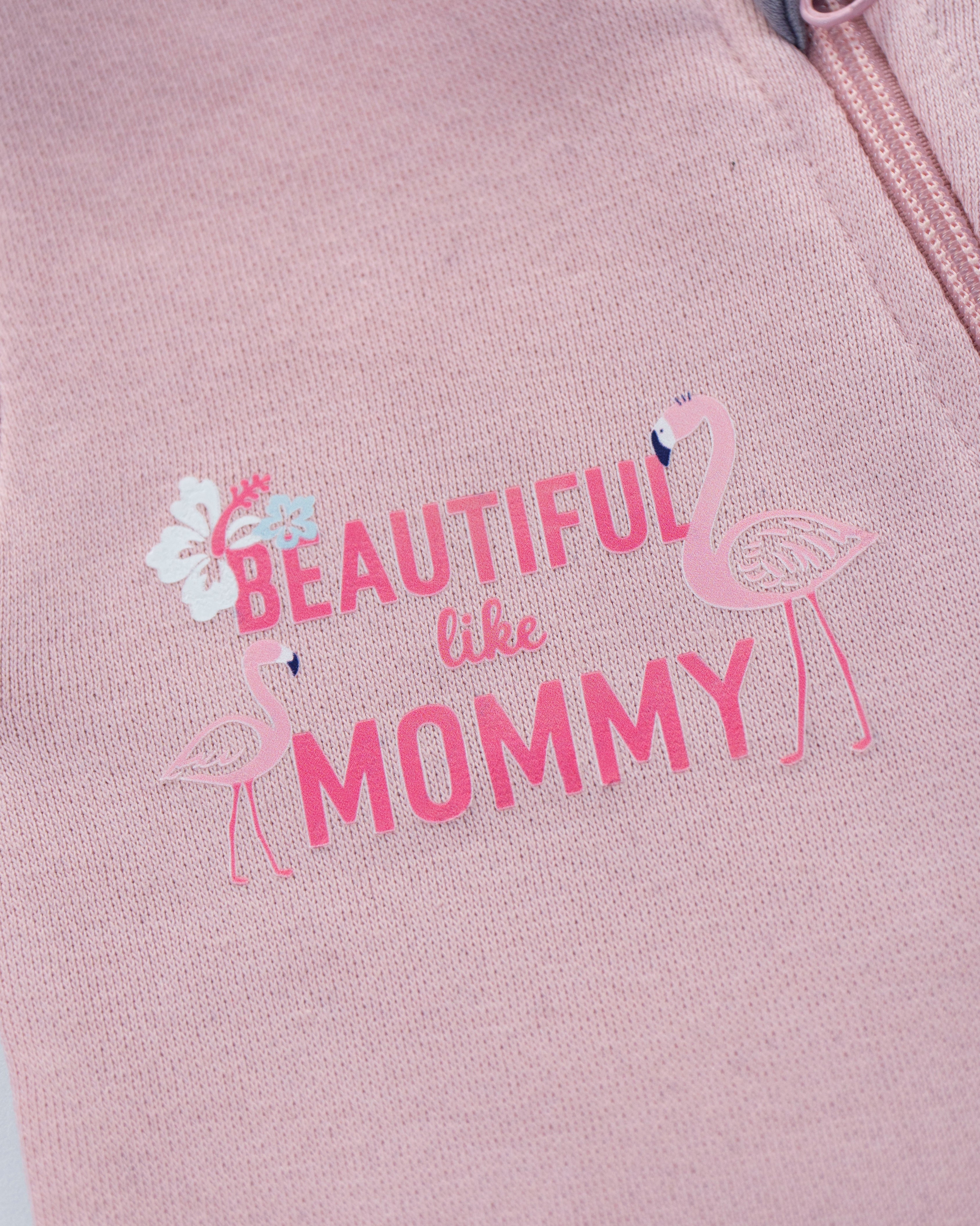 Beautiful Mommy - Fleece Zipper Romper