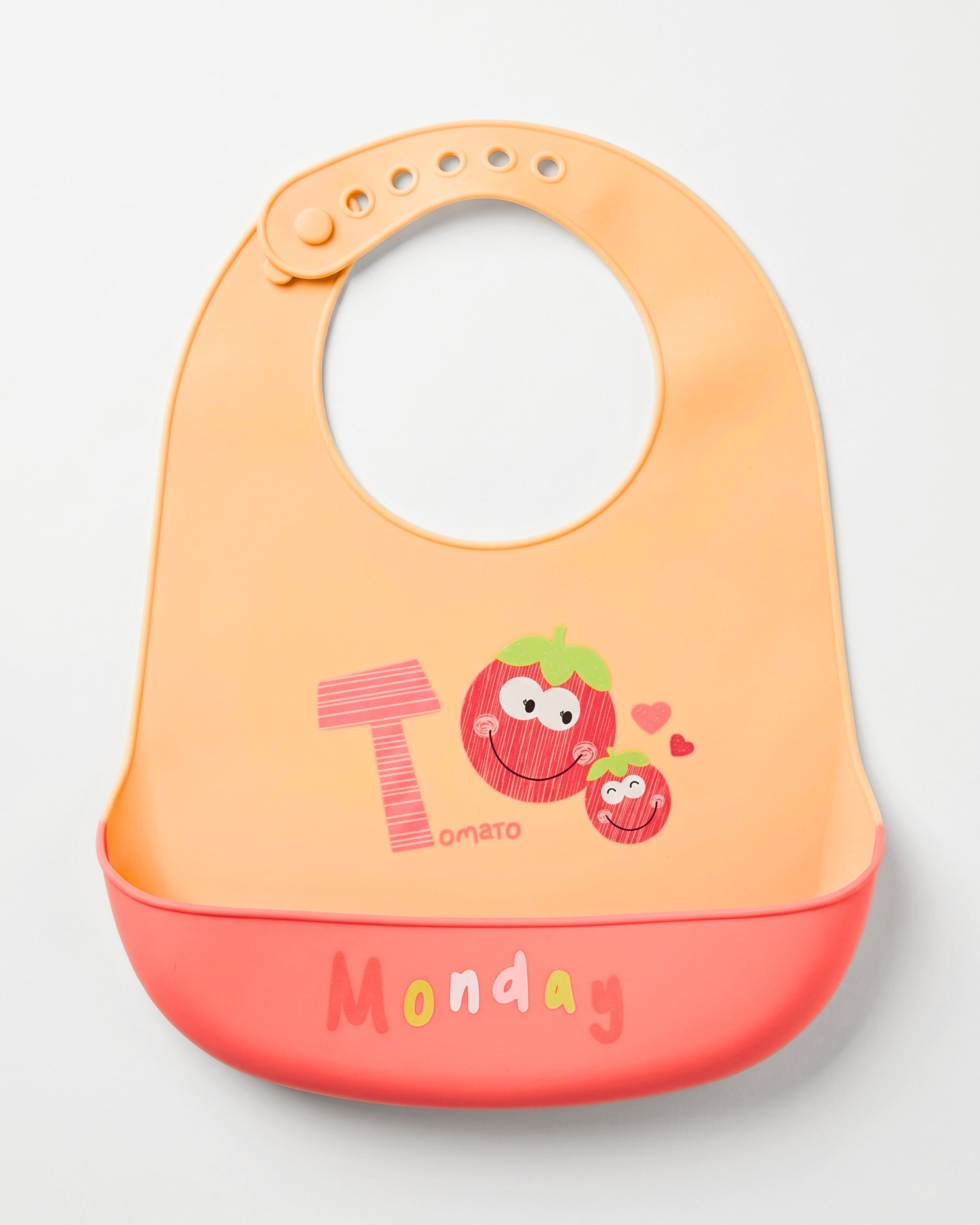Adjustable Food-Grade Silicone Bib - BPA-free - Monday Tomatos