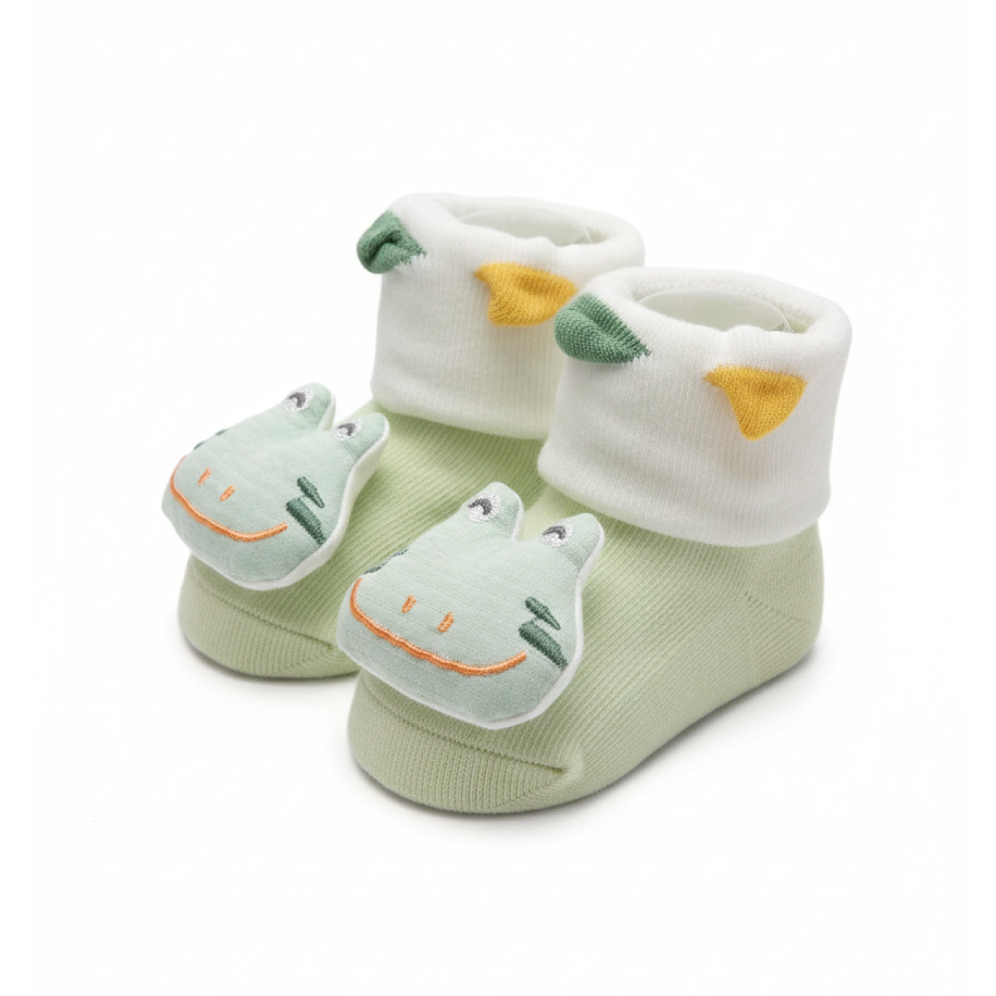 Baby Booties – Infant Soft Socks (Green crocodile)