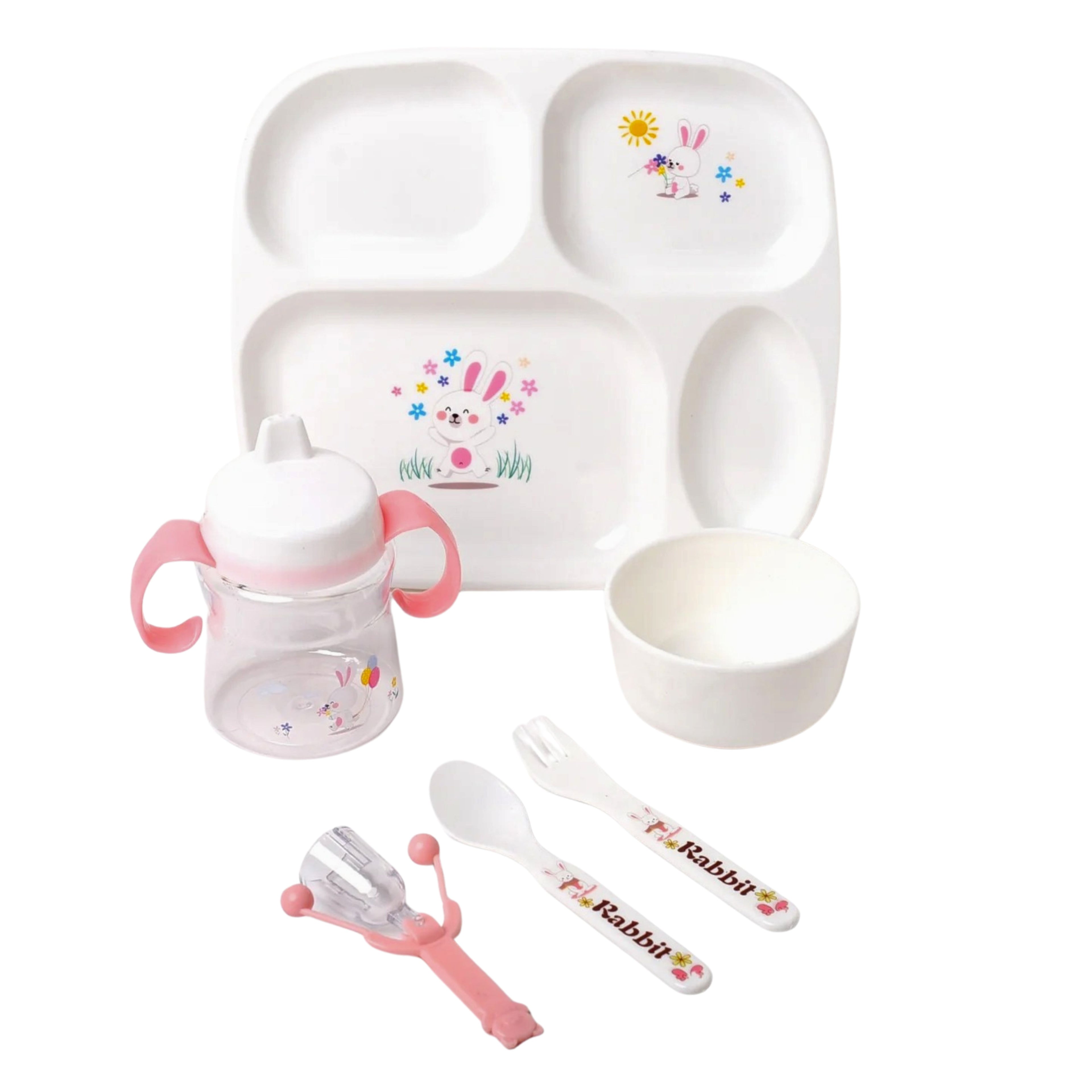 5-Piece Baby Dinnerware Set – BPA-Free Divided Plate Tableware For Babies