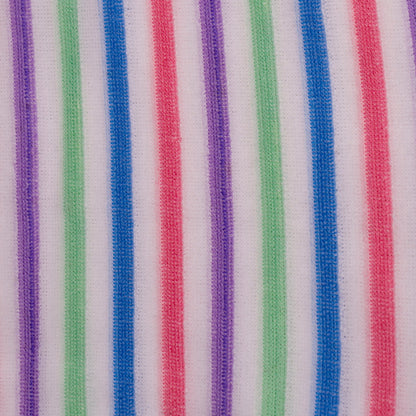3 Pcs Striped Baby Washcloth Set – Soft Towels with Colorful Edges