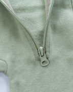 Im New Here- Fleece Zipper Romper