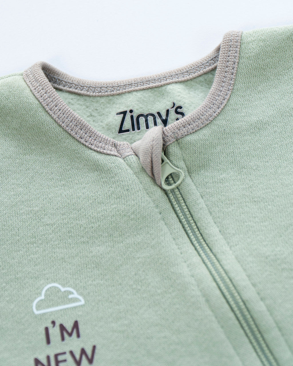 Im New Here- Fleece Zipper Romper