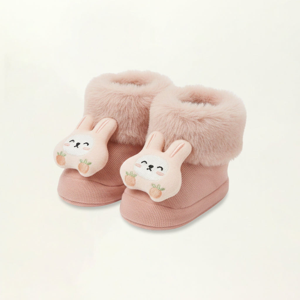 Baby Booties – Infant Soft Socks (Peach Bunny)