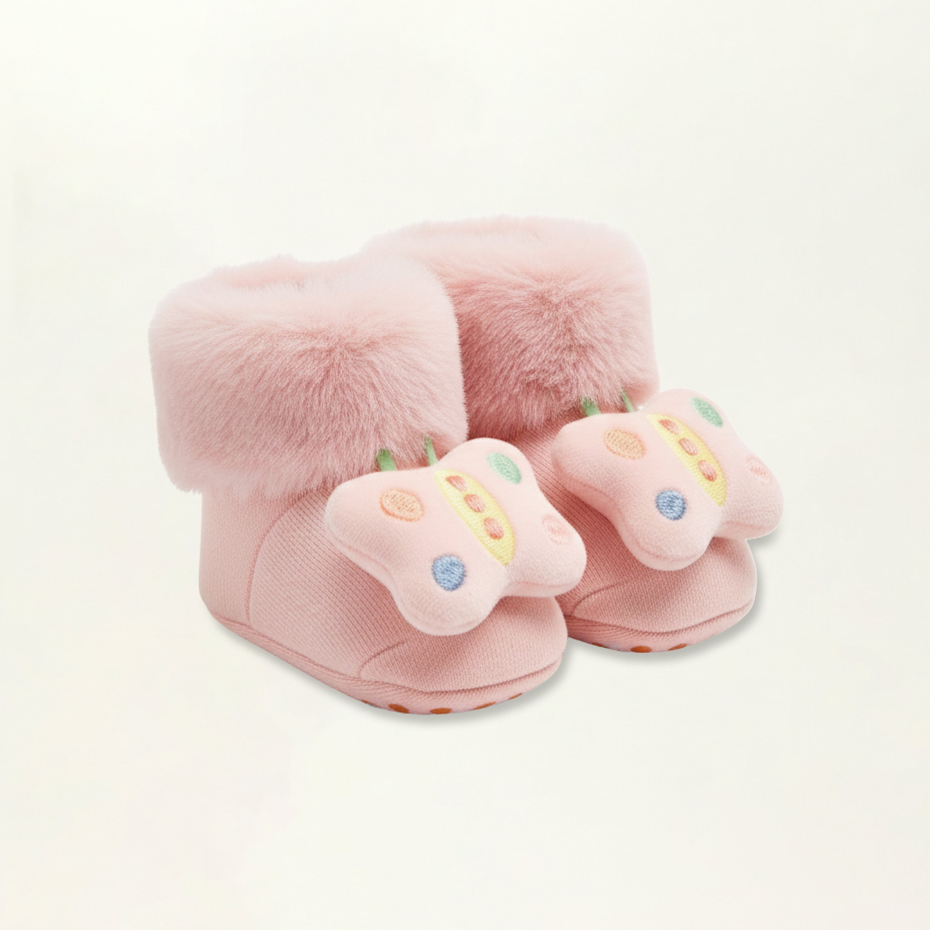 Baby Booties – Infant Soft Socks (Pink Butterfly)
