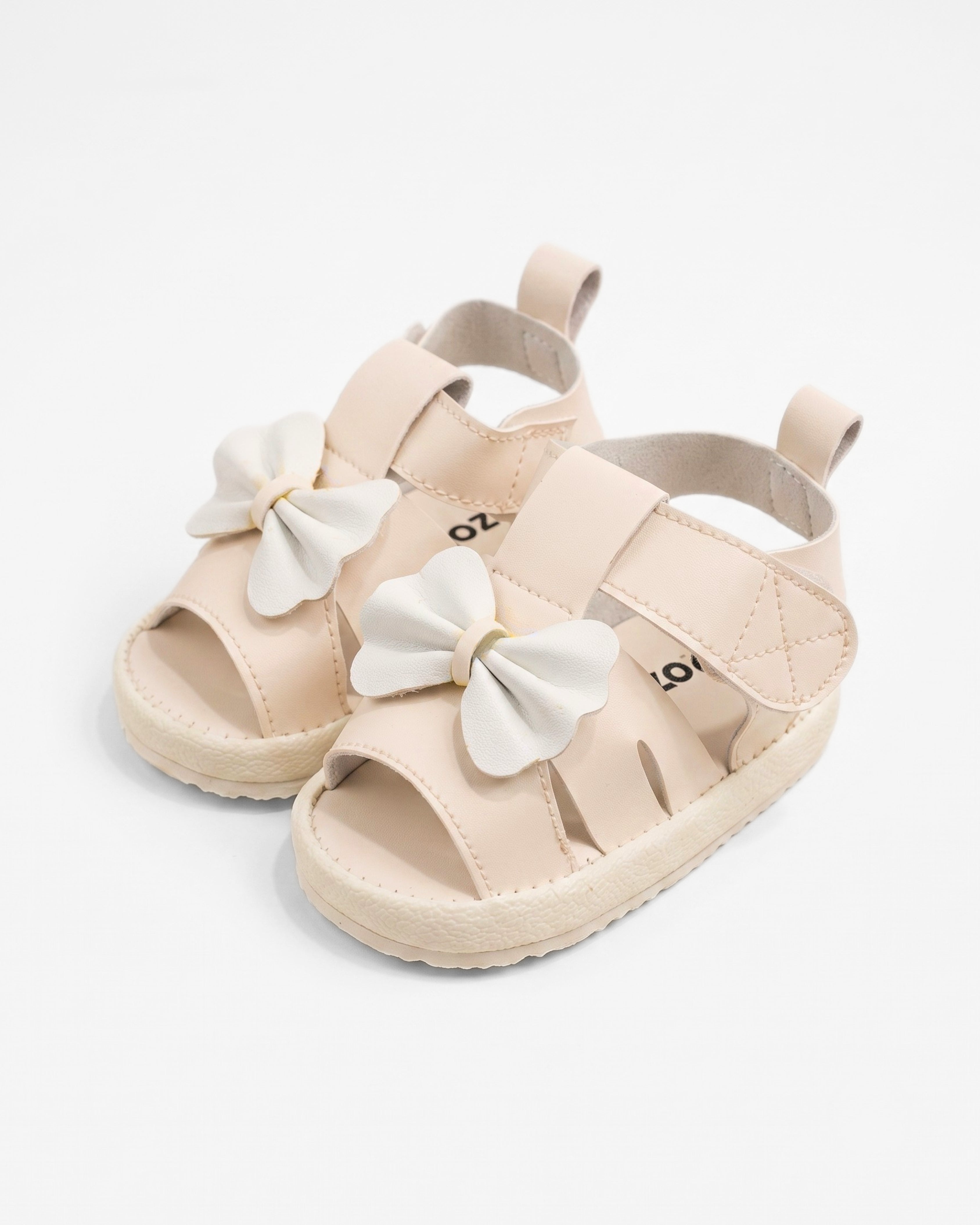 Baby Soft Sole Sandals –  Blush Bow