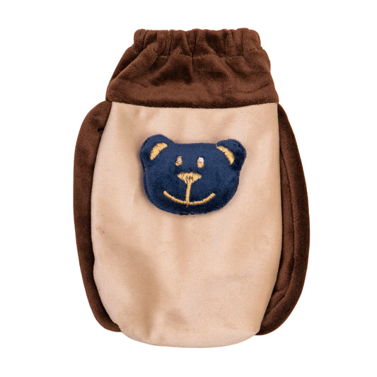 Baby Bottle Cover - Soft Plush Insulated Pouch with Handles (Assorted Designs)