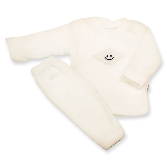 Dreamy Cloud Polar Fleece - 2 Piece Set (White)