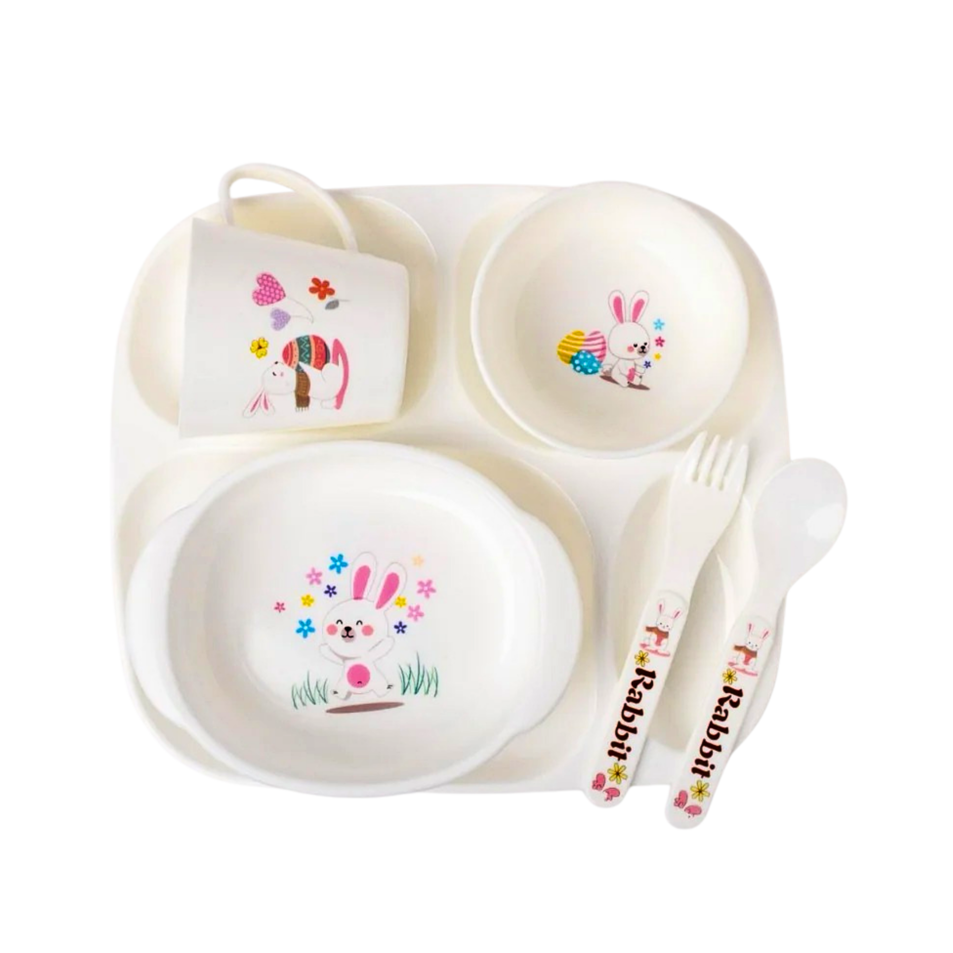 5-Piece Kids Dinnerware Set – BPA-Free Divided Plate Tableware For Kids
