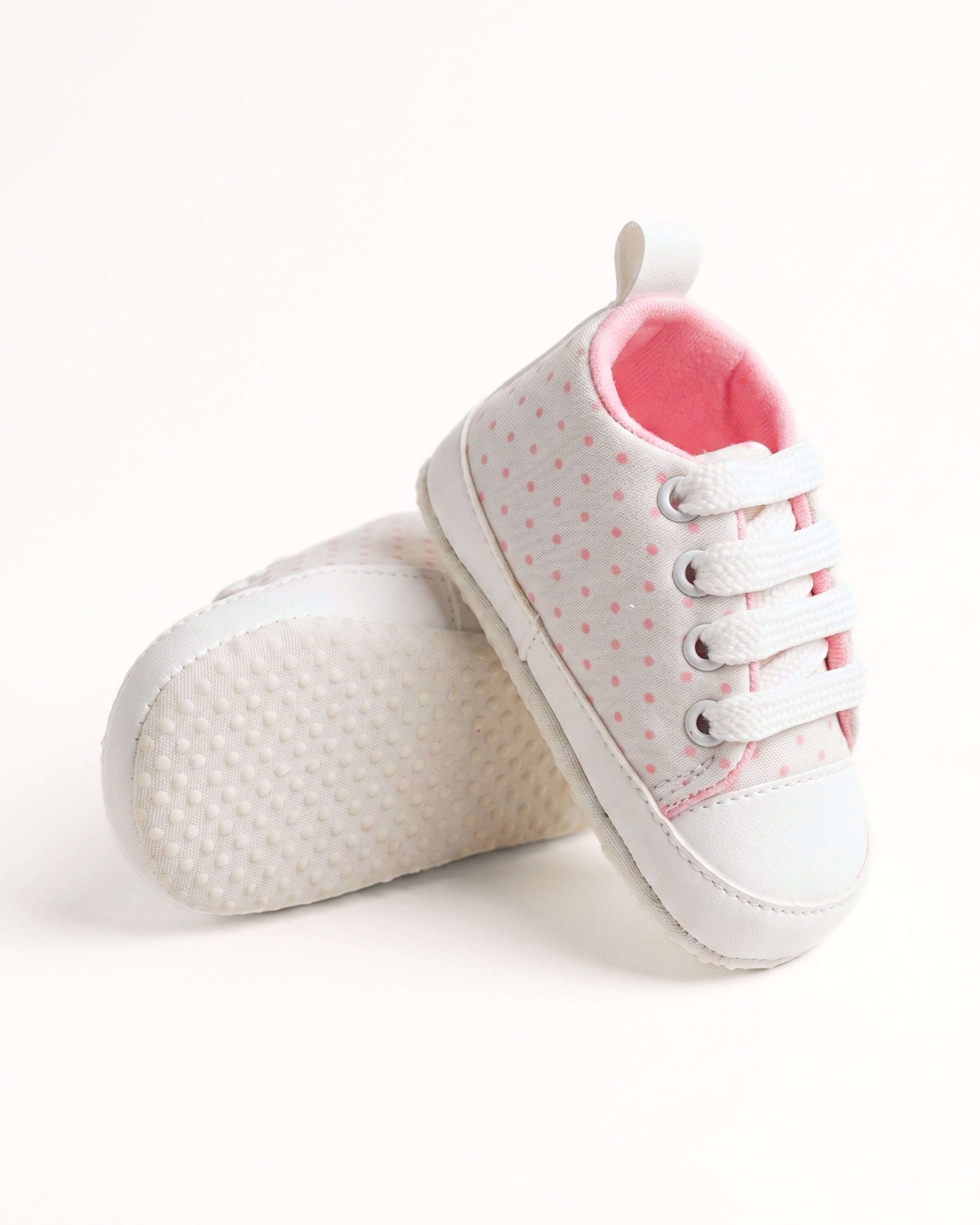 First Walker Soft Sole Baby Sneakers - Blush Sprinkles