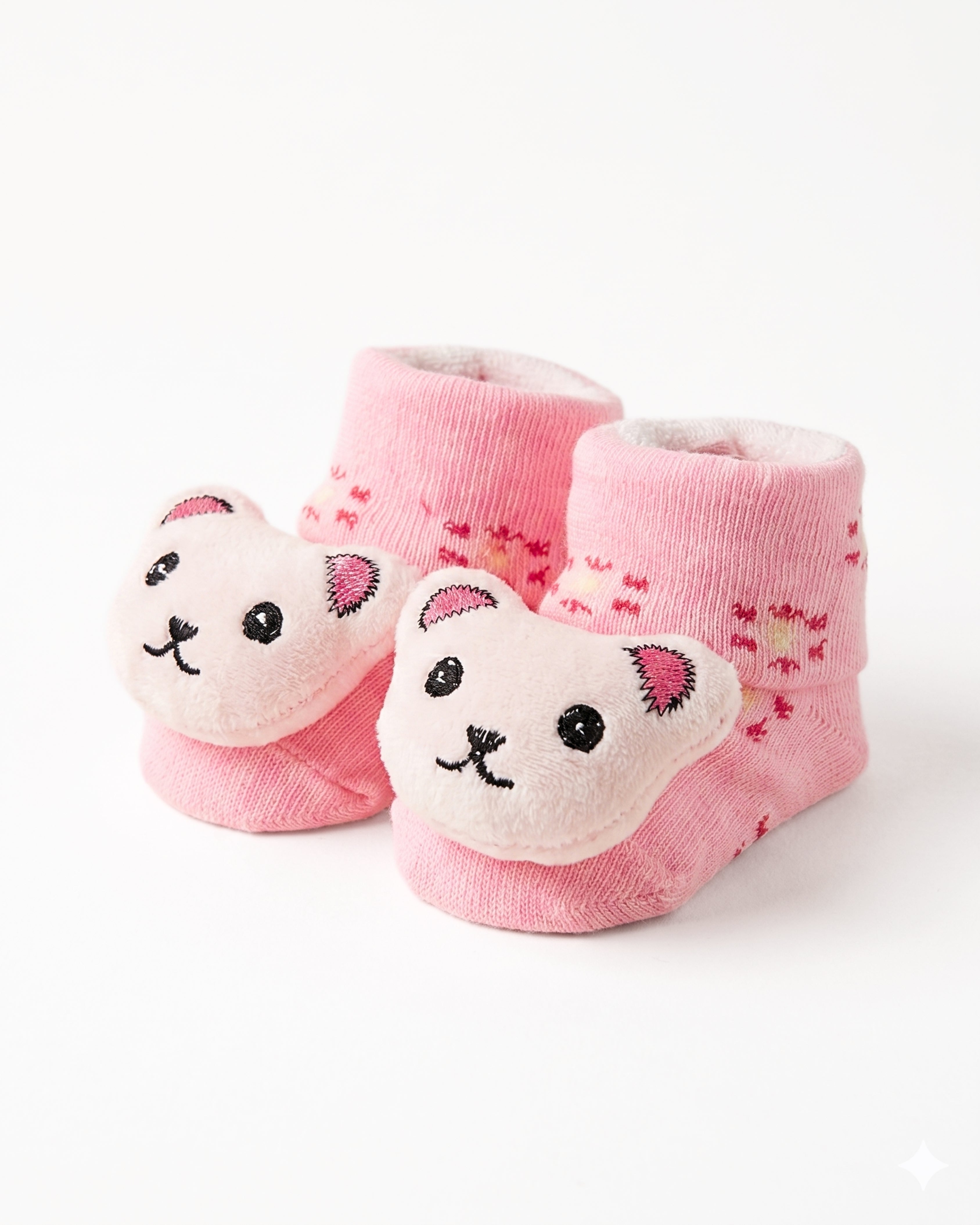 Baby Booties – Infant Soft Socks (Blush Bear)
