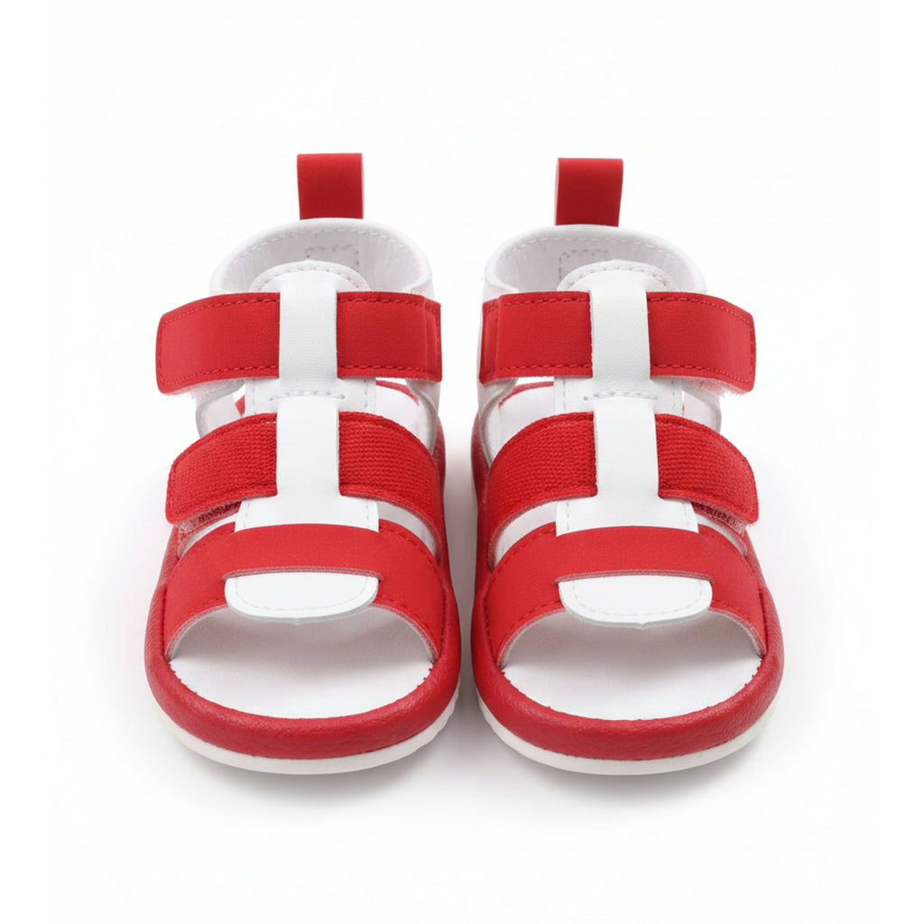 Baby Boy Sandal (Red and White)