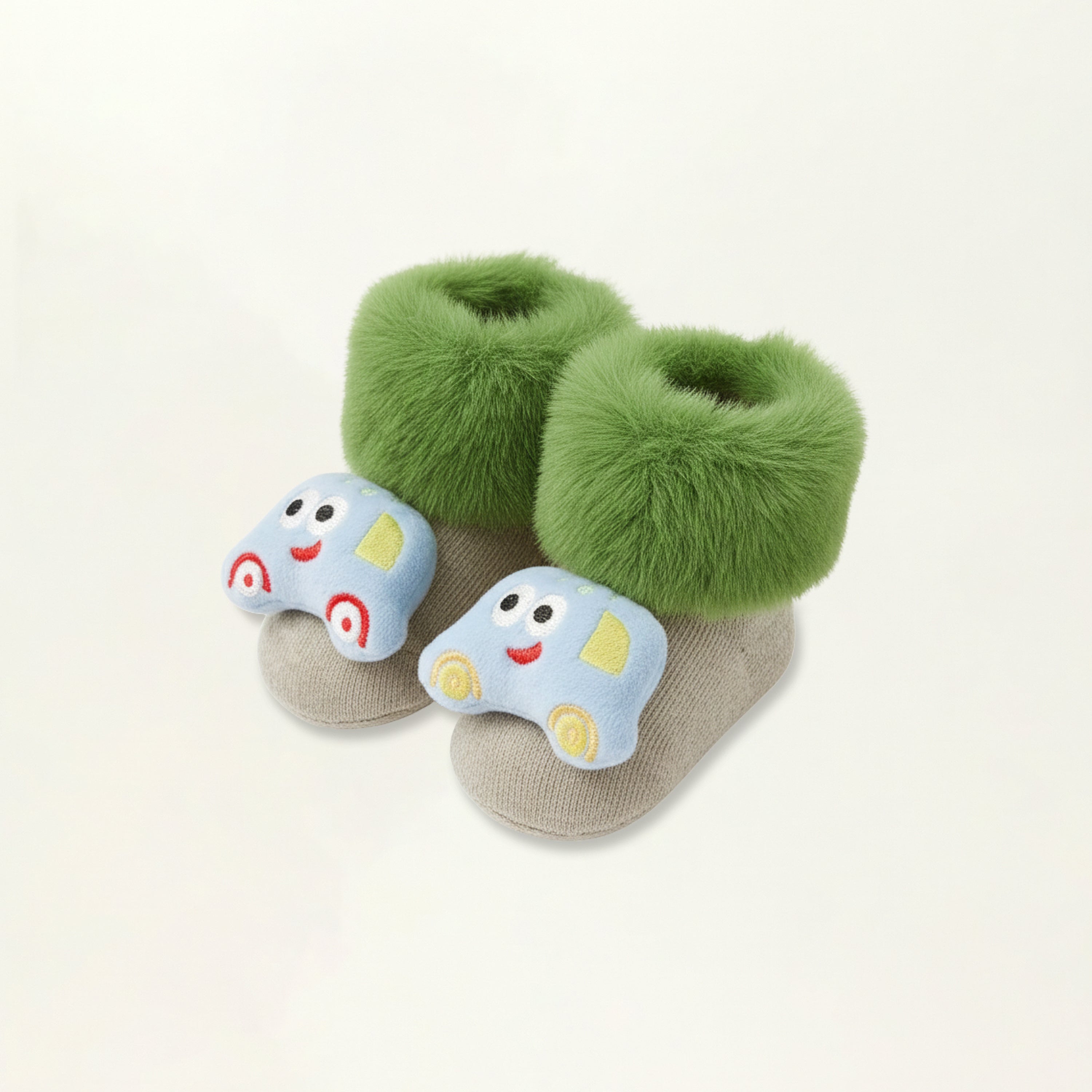 Baby Booties – Infant Soft Socks (Blue Car)