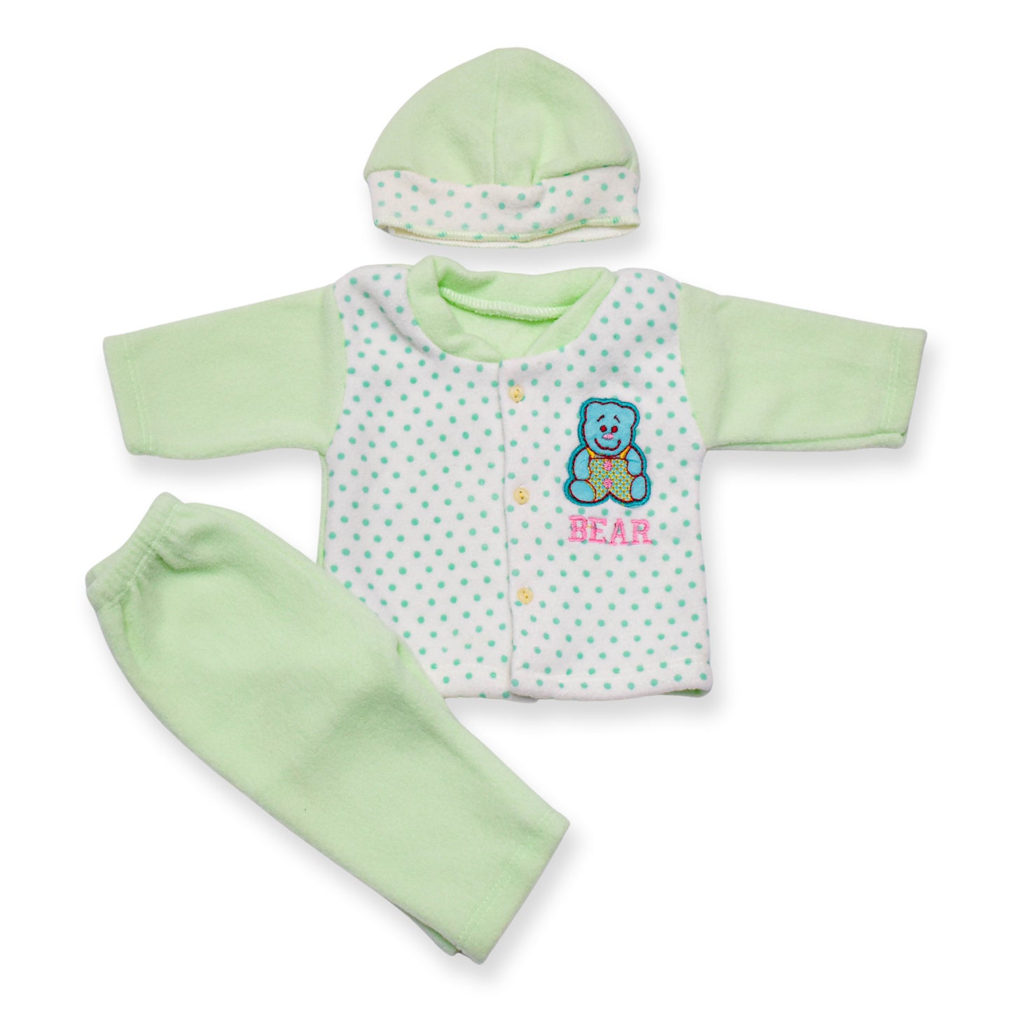 Pocket Bear Set - Polar Fleece - (Green)