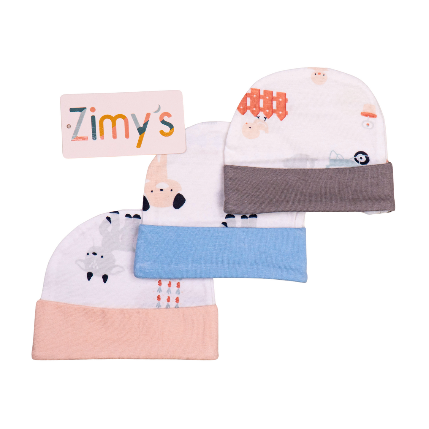 Cozy Baby Caps - Set of 3