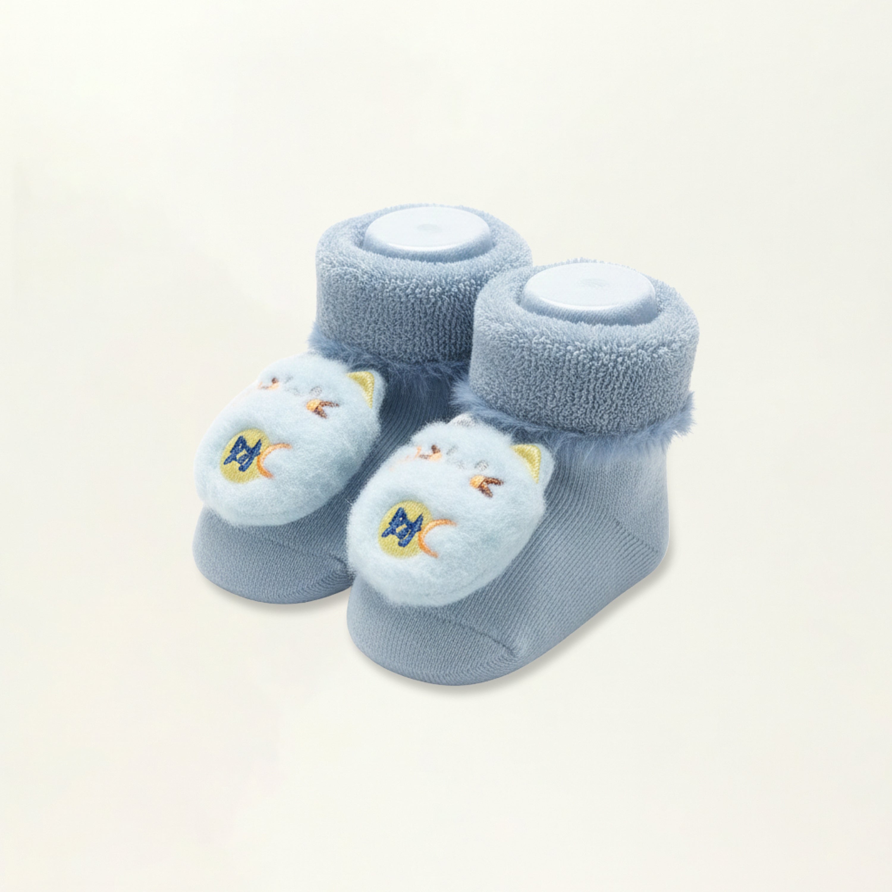 Baby Booties – Infant Soft Socks (Blue Cat)
