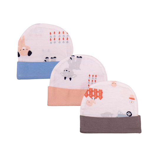Cozy Baby Caps - Set of 3