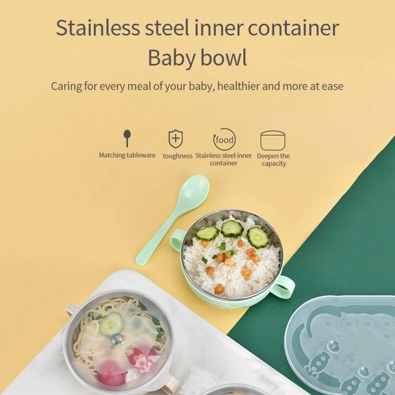 Kids' Insulated Stainless Steel Baby Bowl | Thermal Feeding Bowl